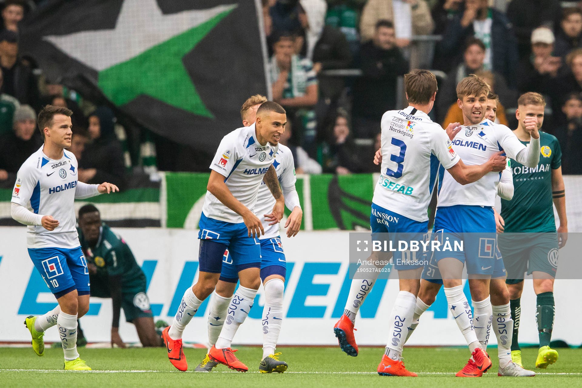 IFK Norrköpings Christoffer Nyman, Jordan Larsson och