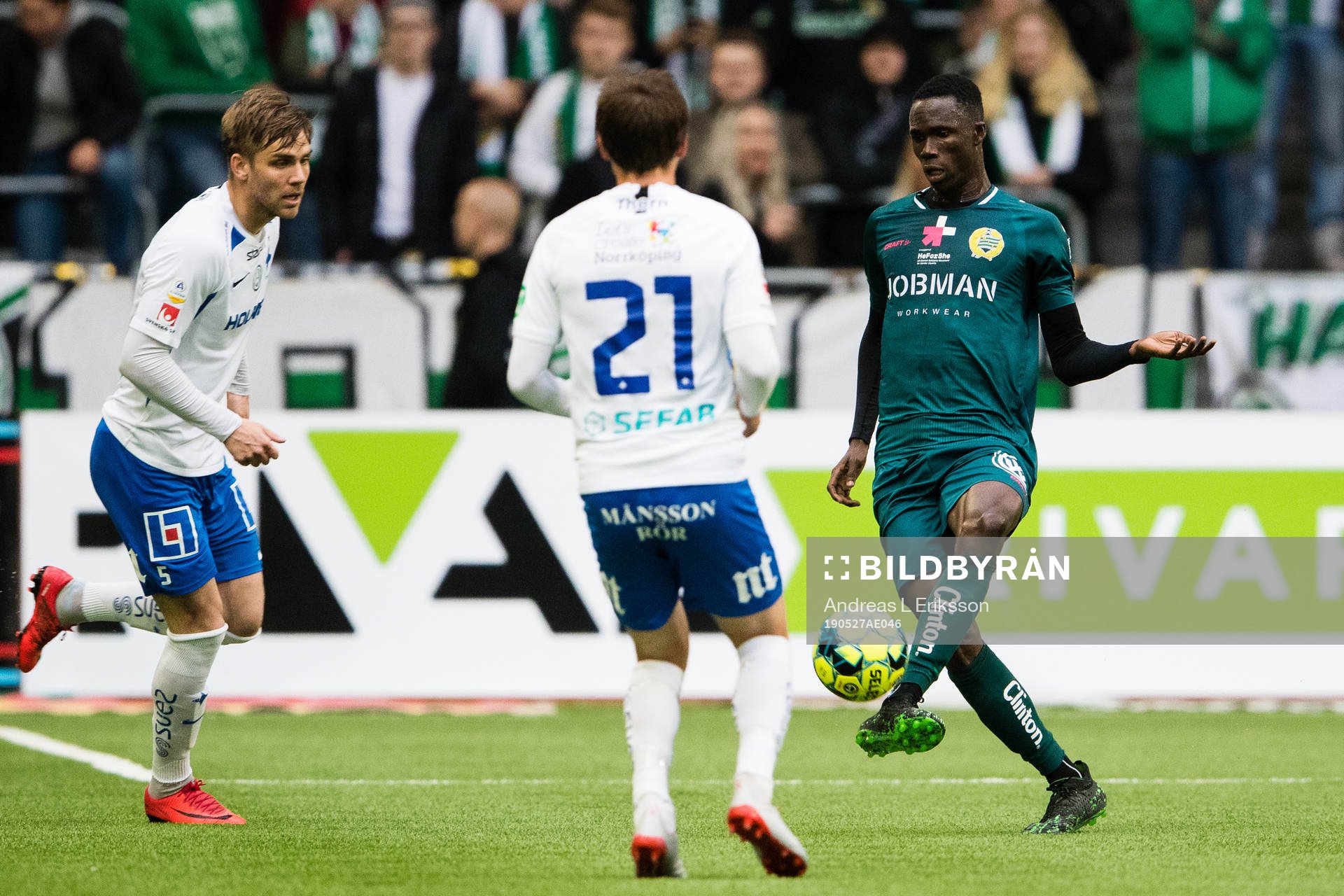 IFK Norrköpings Christoffer Nyman och Simon Thern i kamp