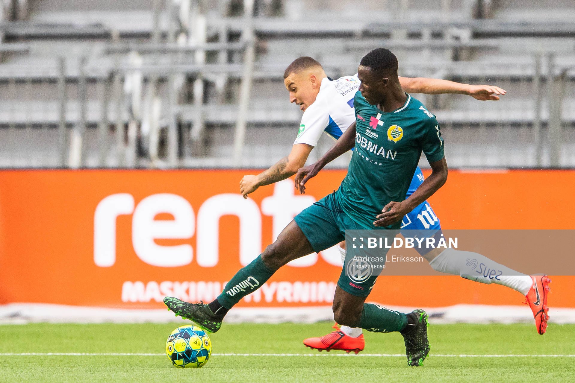 Hammarbys Kossounou Odilon och IFK Norrköpings Jordan