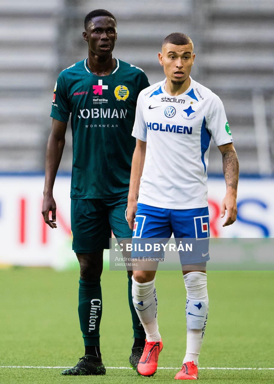 Hammarbys Kossounou Odilon och IFK Norrköpings Jordan