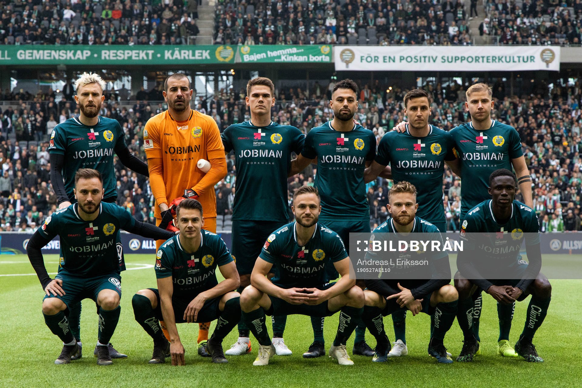 Hammarbys startelva innan fotbollsmatchen i Allsvenskan