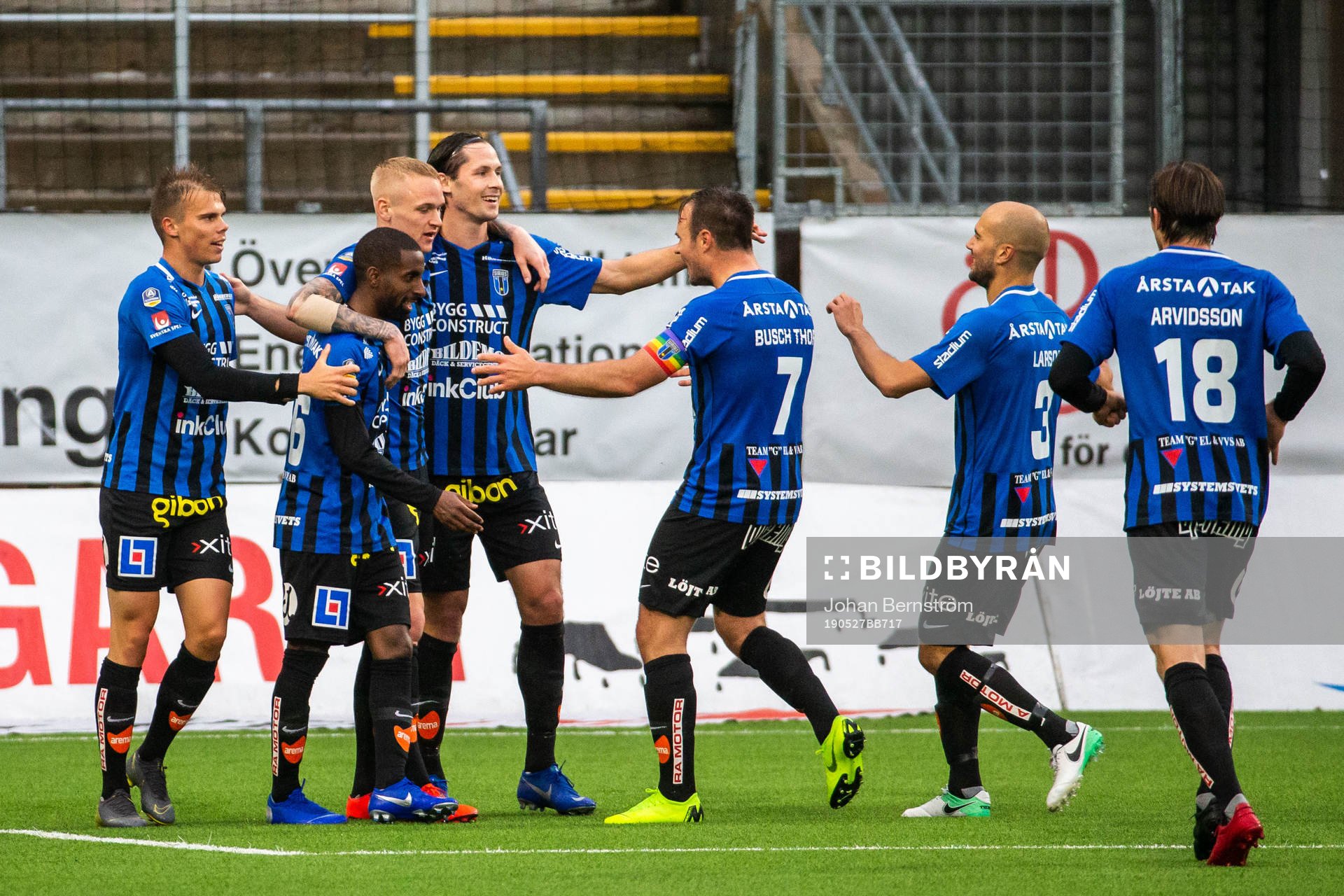 Sirius Mohammed Saeid jublar med Adam Ståhl, Niklas Busch