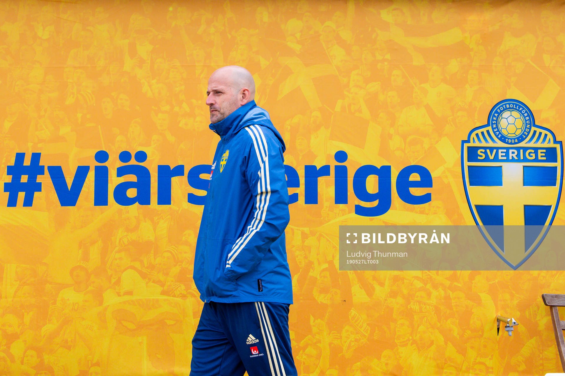 Magnus Wikman, assistant coach ahead of a team photo shoot with Players and coaching staff of the Swedish women's national football team on May 27, 2019 in Båstad.