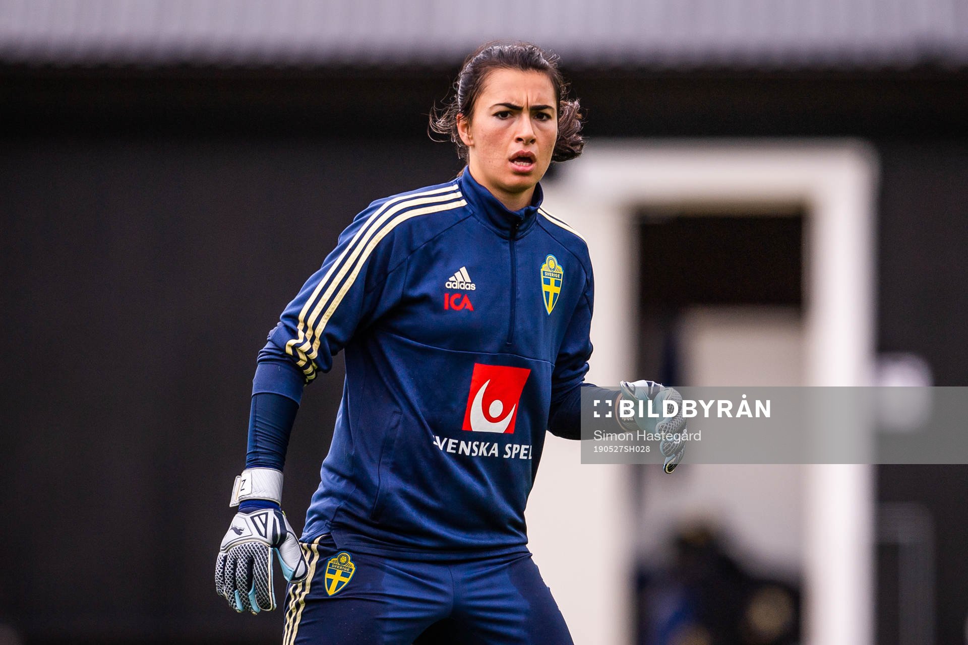 Goalkeeper Zecira Musovic of Swedish women national