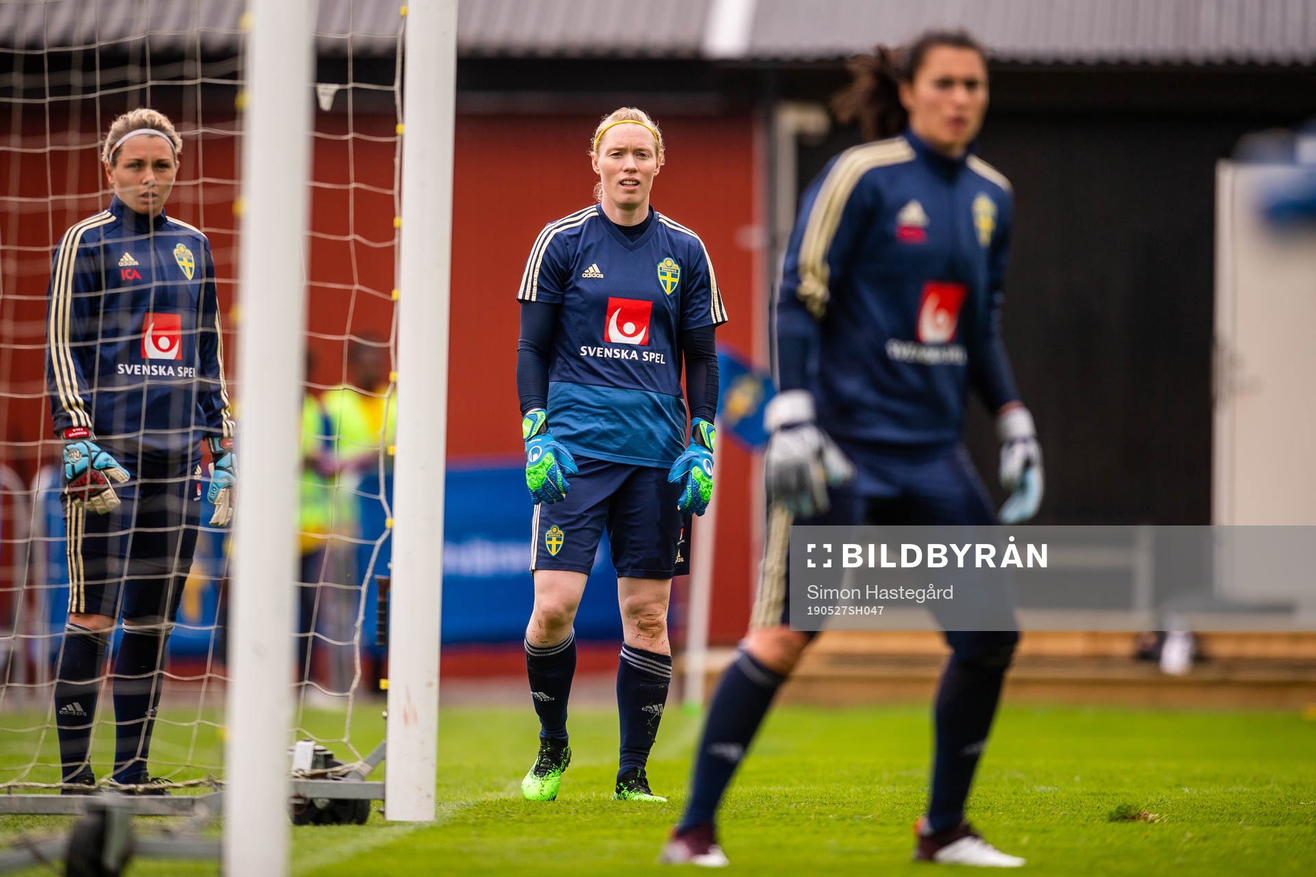 Goalkeeper Jennifer Falk,  Hedvig Lindahl and  Zecira