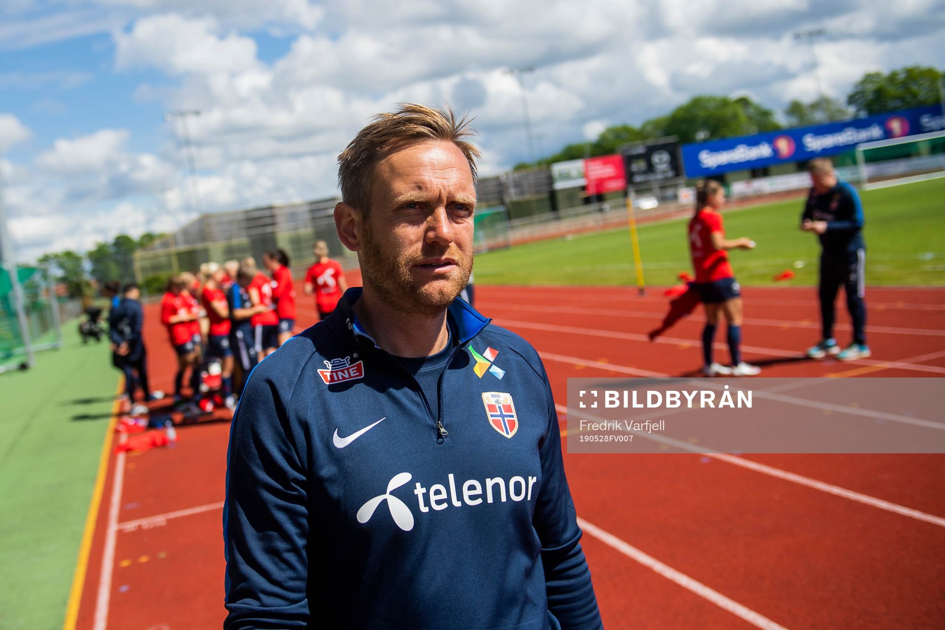 Martin Sjögren, head coach of Norway, after a training session on May 28 in Moss. 
