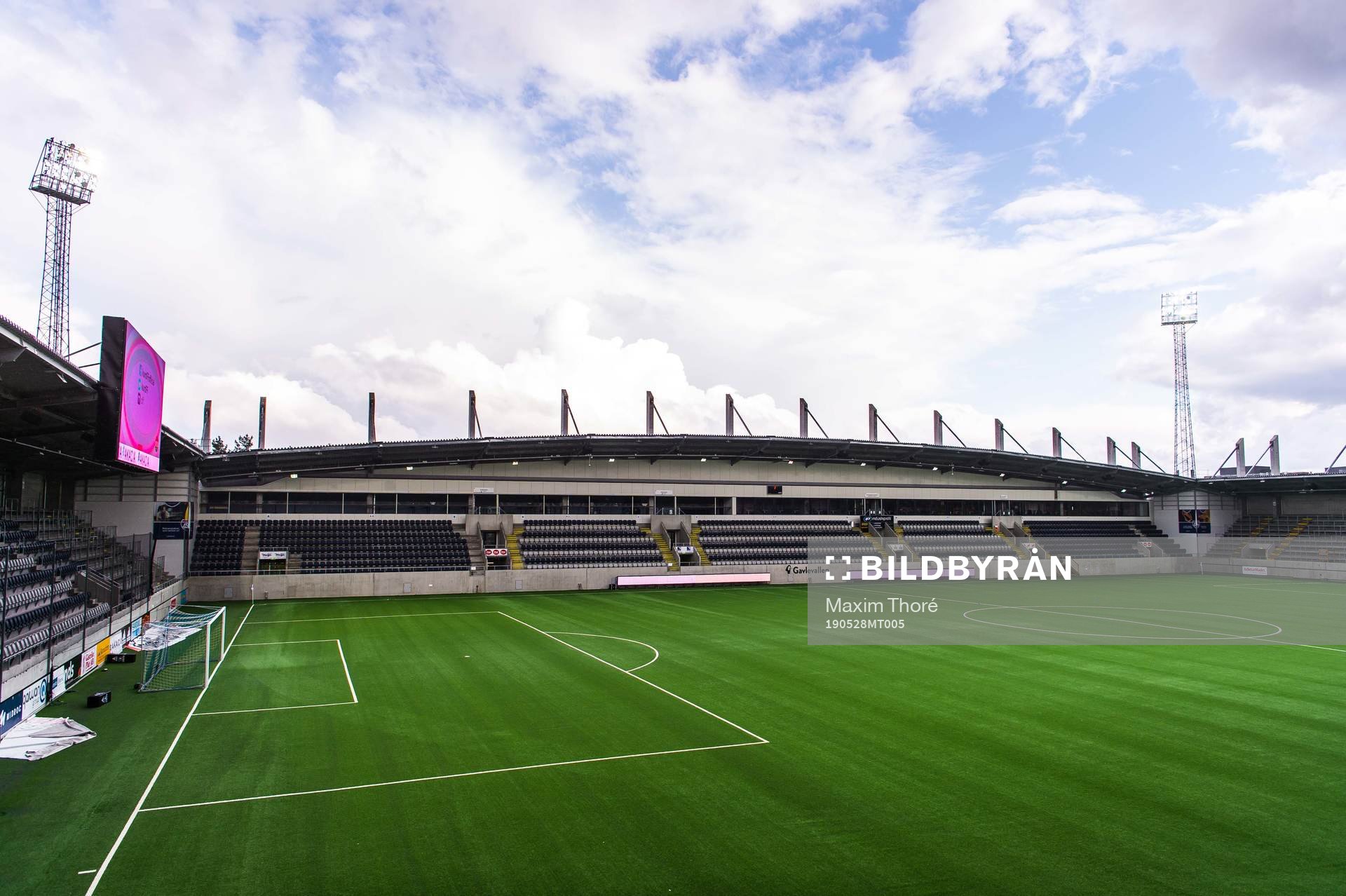 Generell vy över Gavlevallen inför fotbollsmatchen i Superettan mellan Dalkurd och Örgryte den 28 maj 2019 i Gävle.