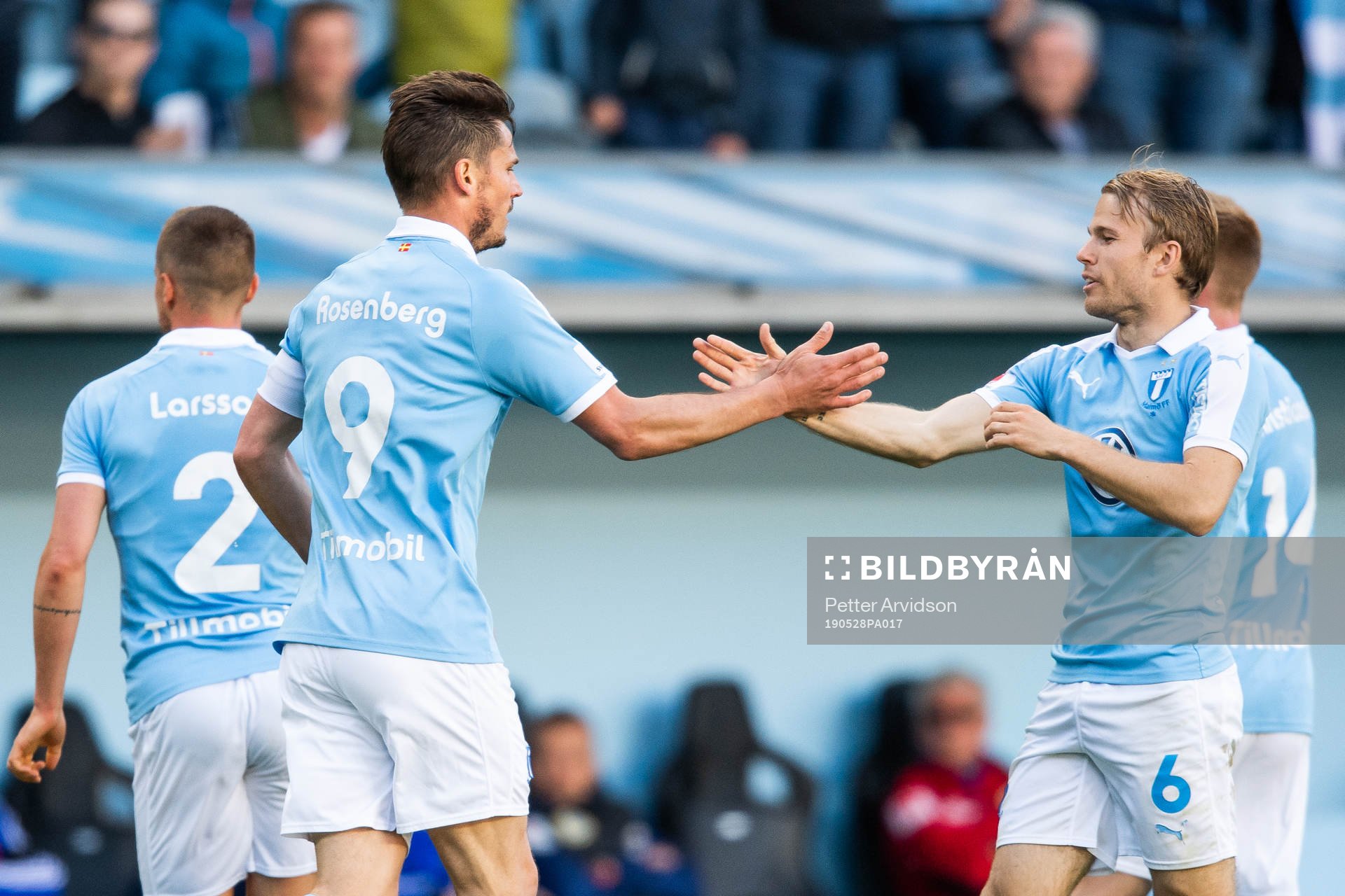Malmö FFs Markus Rosenberg och Oscar Lewicki jublar