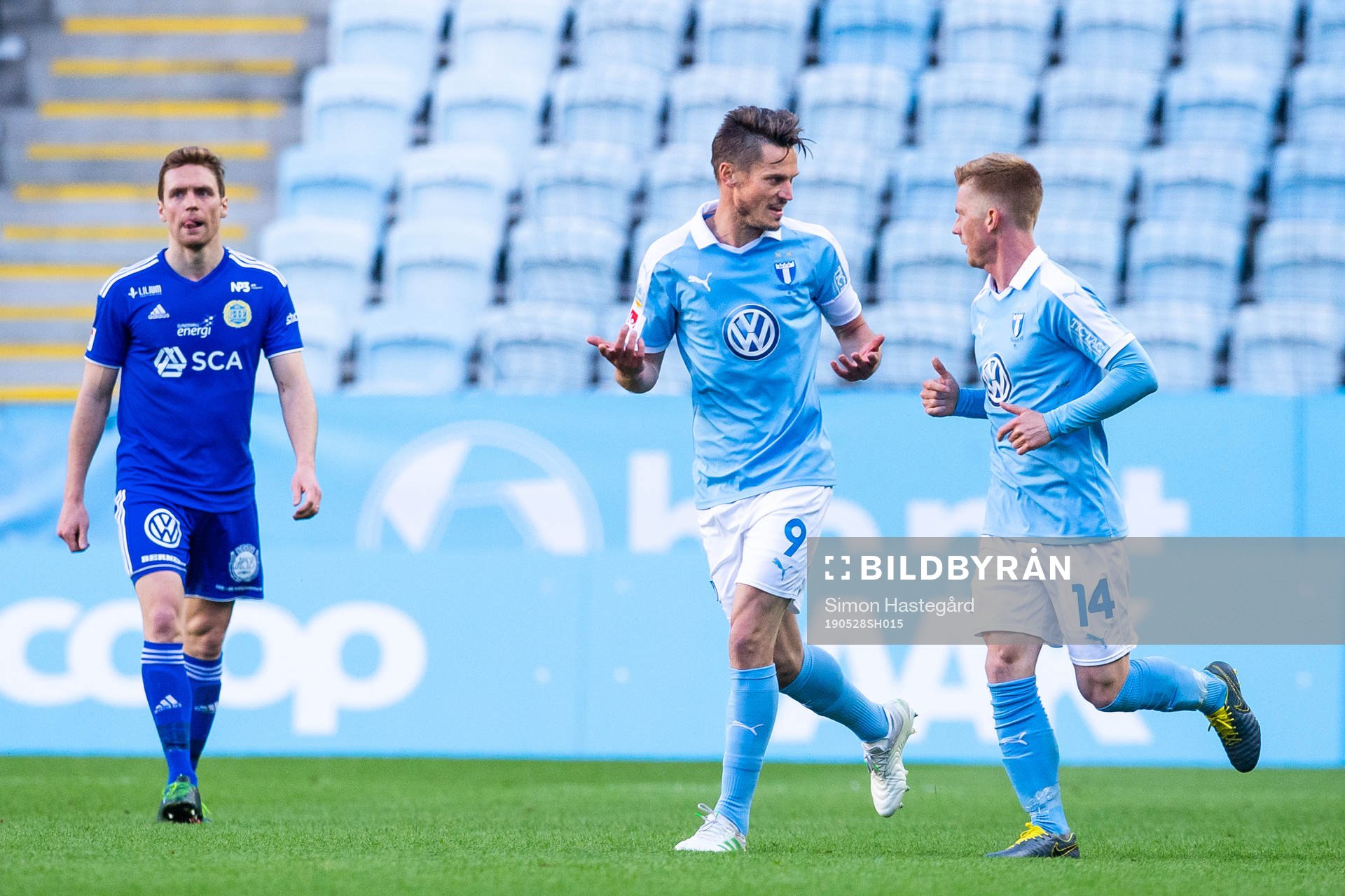 Malmö FFs Markus Rosenberg och Anders Christiansen jublar