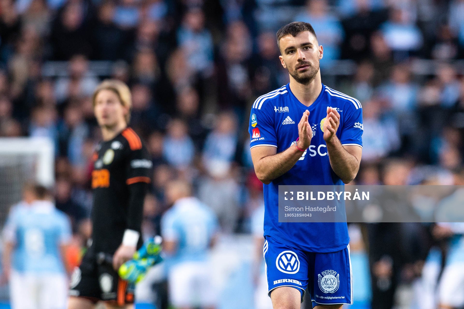 Sundsvalls målvakt William Eskelinen och Carlos Moros