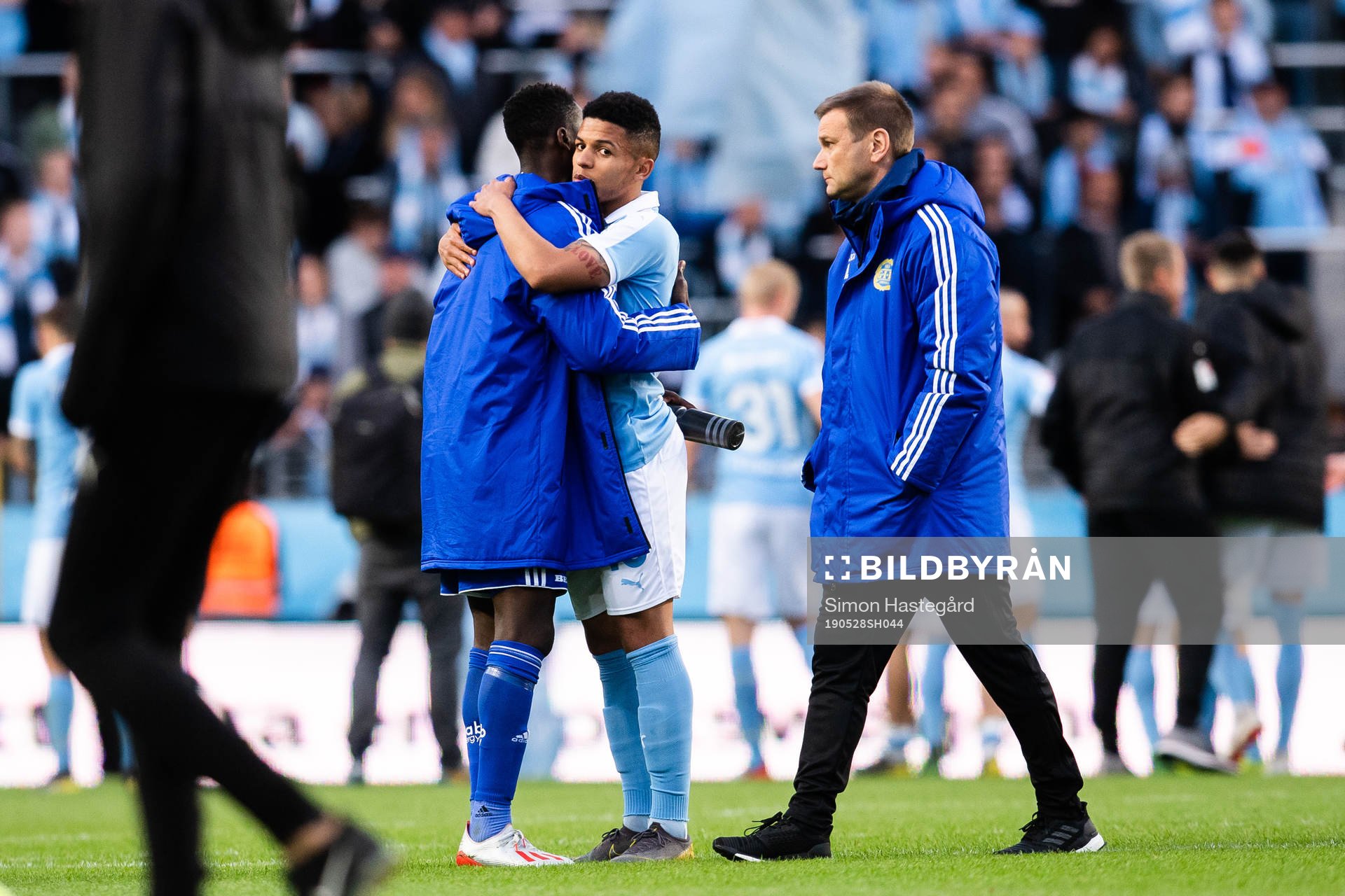 Sundsvalls Peter Wilson och Malmö FFs Romain Gall