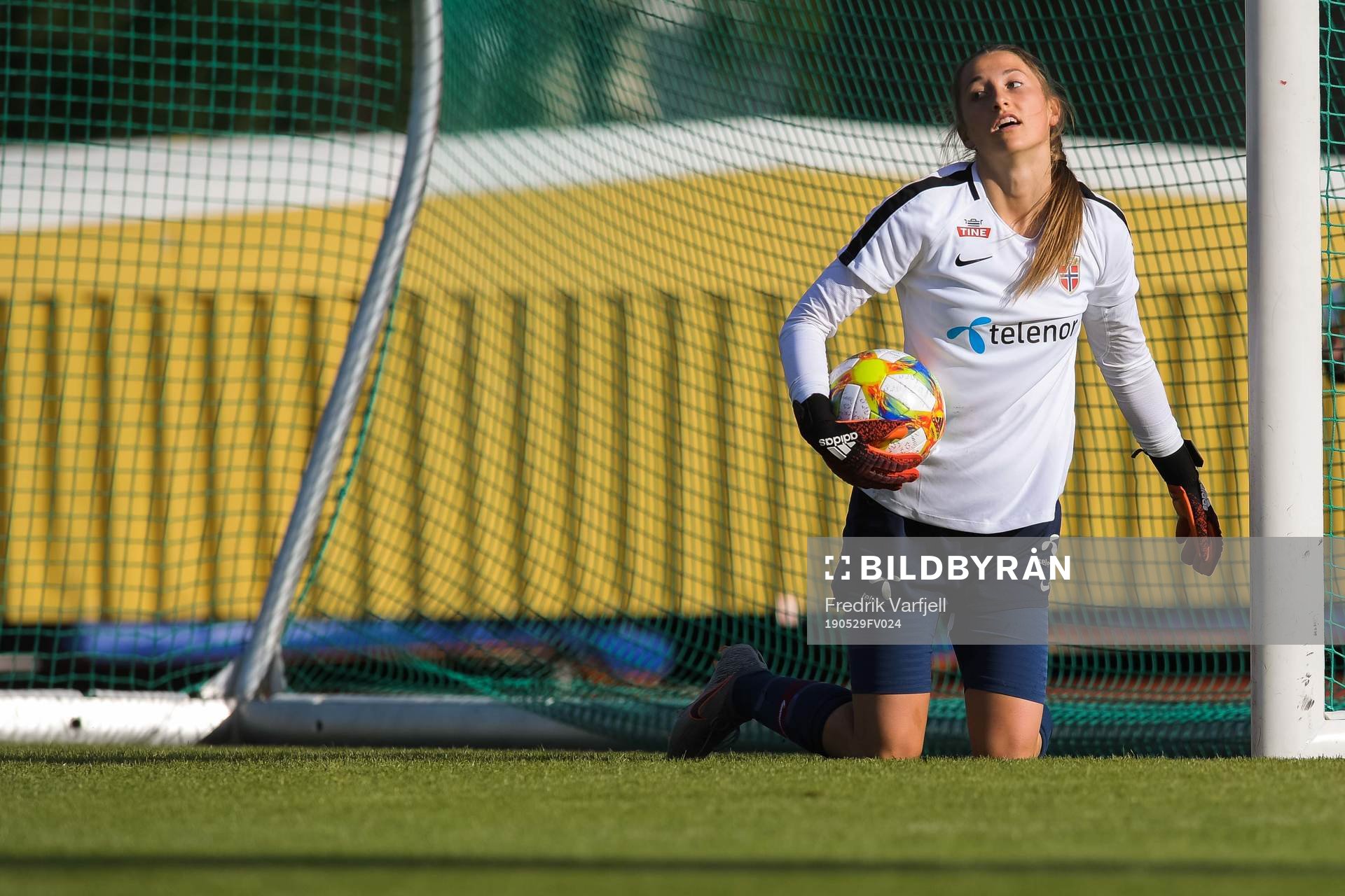 Goalkeeper Cecilie Hauståker Fiskerstrand of Norway look