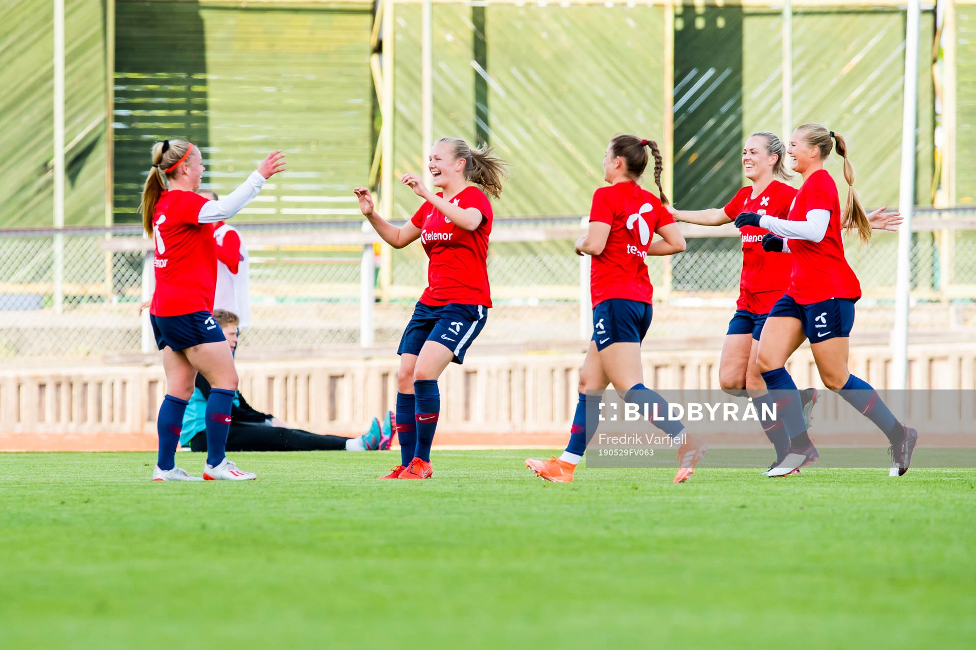 Therese Sessy Åsland of Norway celebrates with her