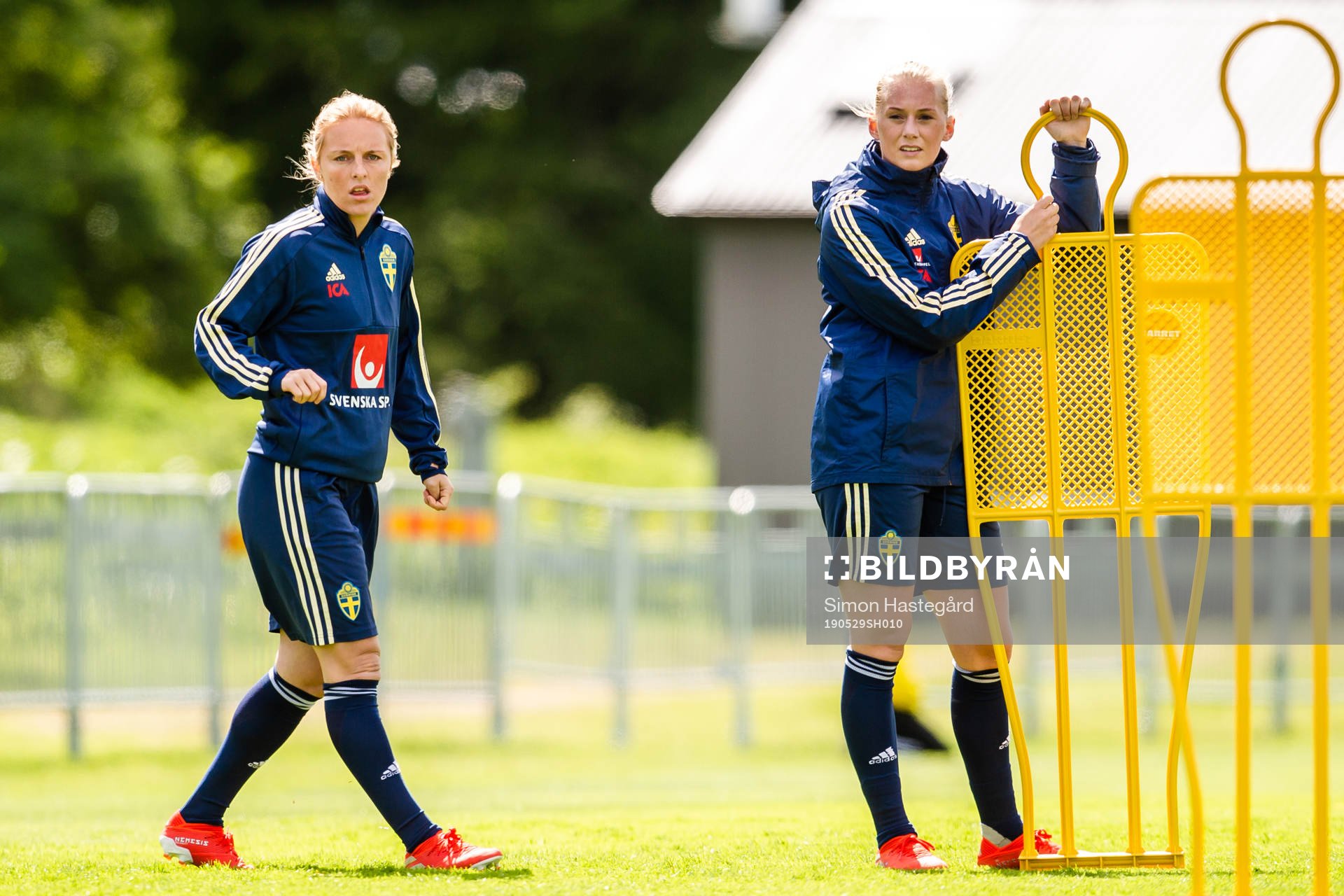 Mimmi Larsson and Stina Blackstenius of Swedish women