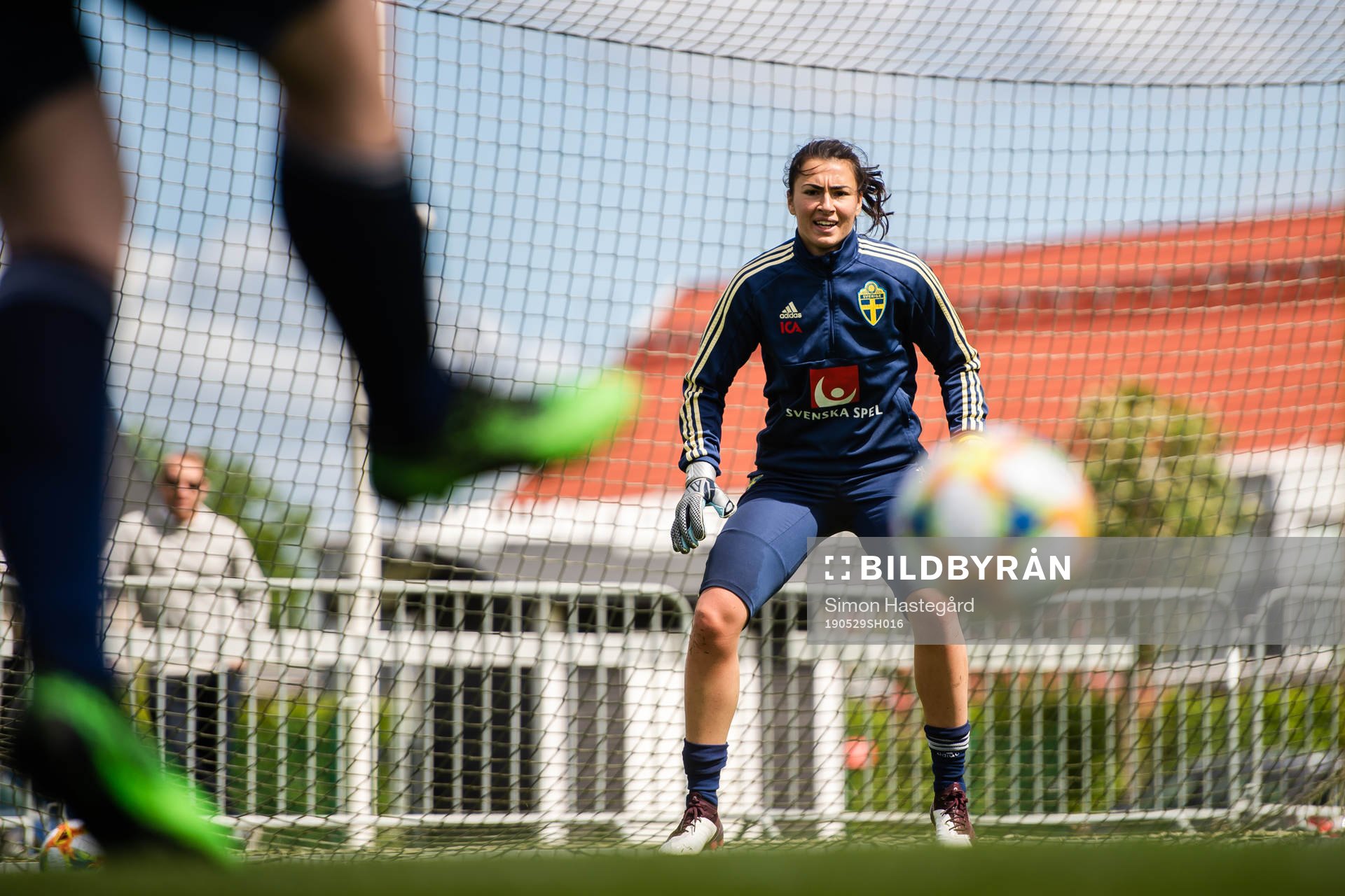 Goalkeeper Zecira Musovic of Swedish women national