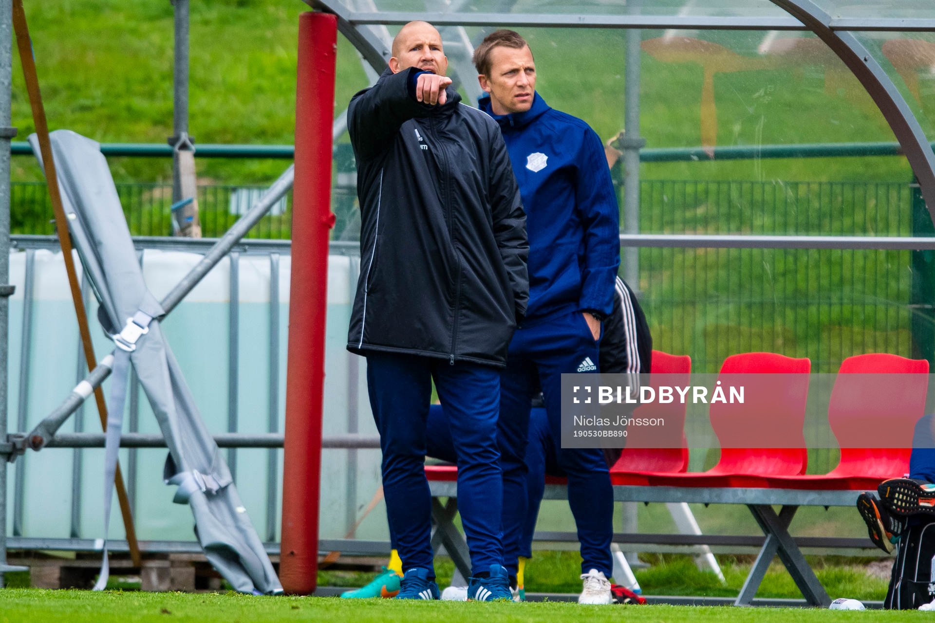 Eskilsminnes tränare Mattias Lindström och Erik Edman