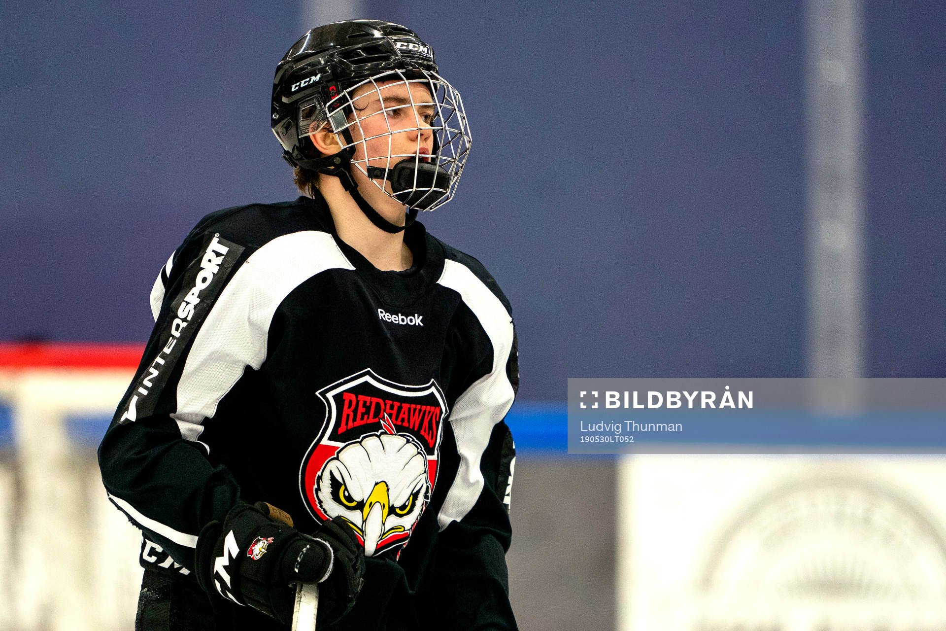 under en ishockeyträning med Malmö Redhawks J18/20