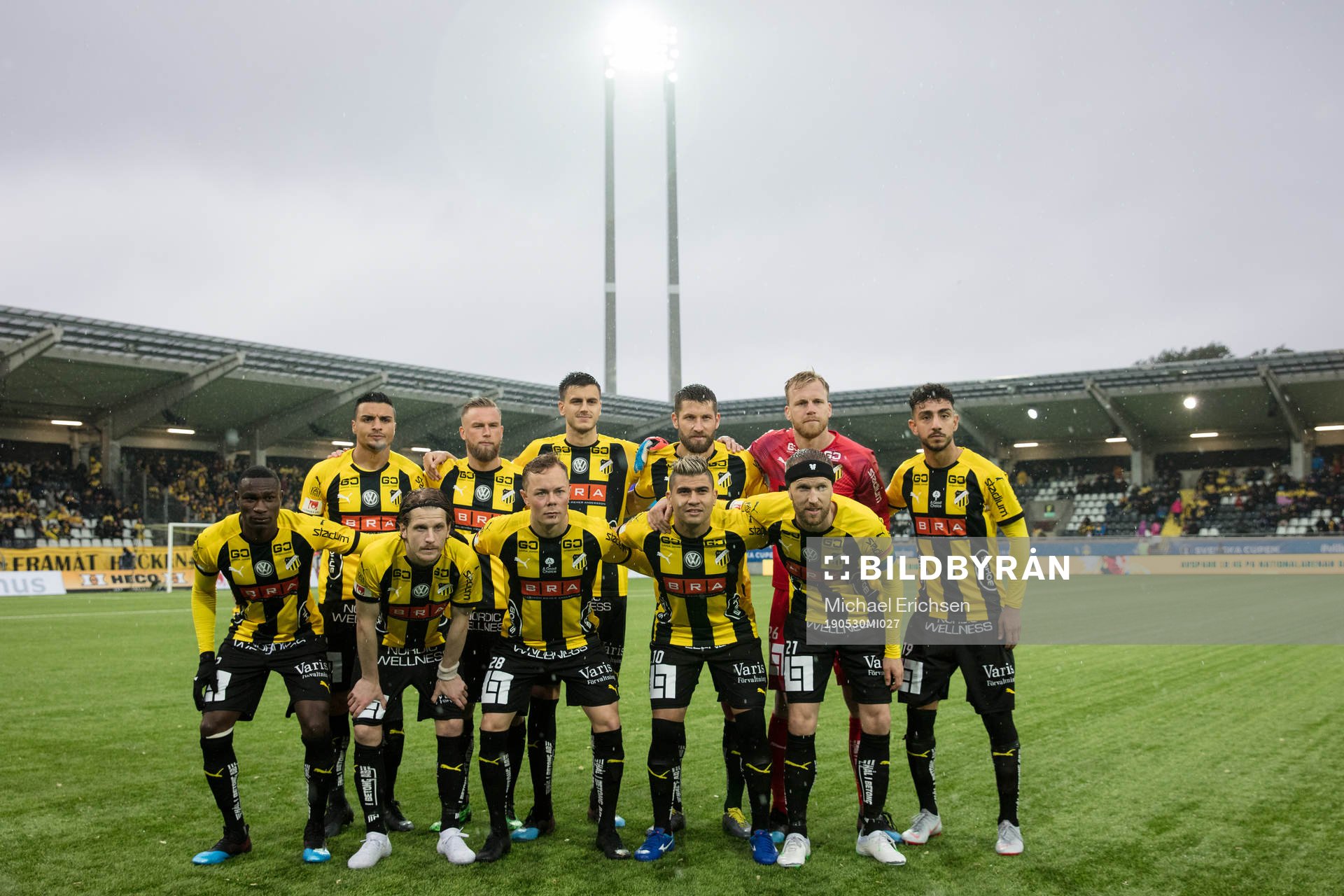 Häckens startelva uppe fr.v. Ahmed Yasin, Alexander