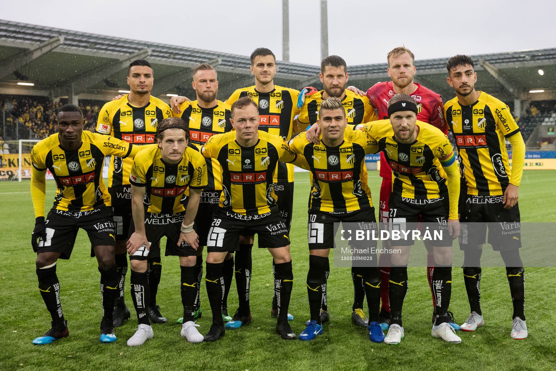 Häckens startelva uppe fr.v. Ahmed Yasin, Alexander