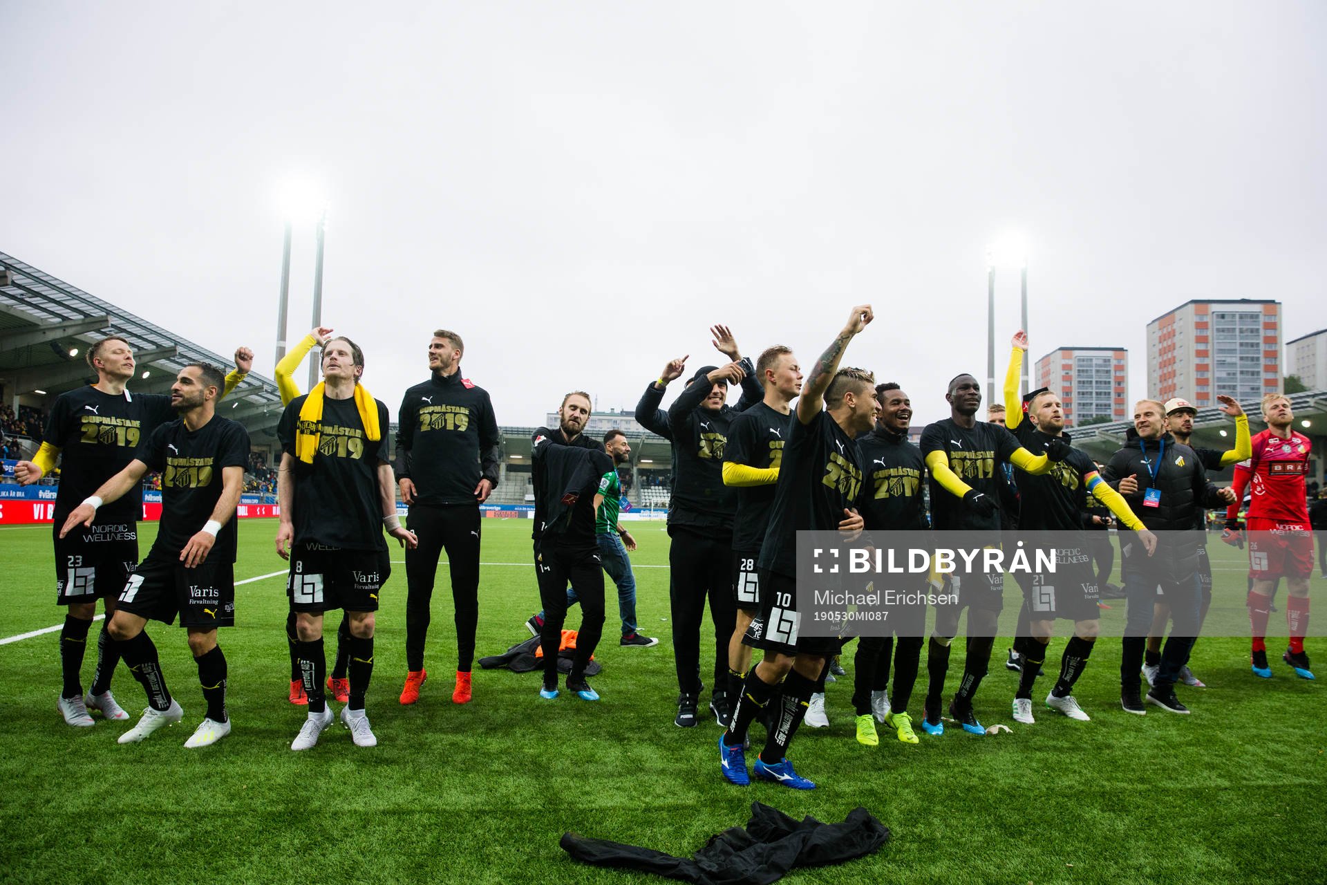Häcken jublar efter finalen i Svenska Cupen i fotboll mellan Häcken och AFC Eskilstuna den 30 maj 2019 i Göteborg.