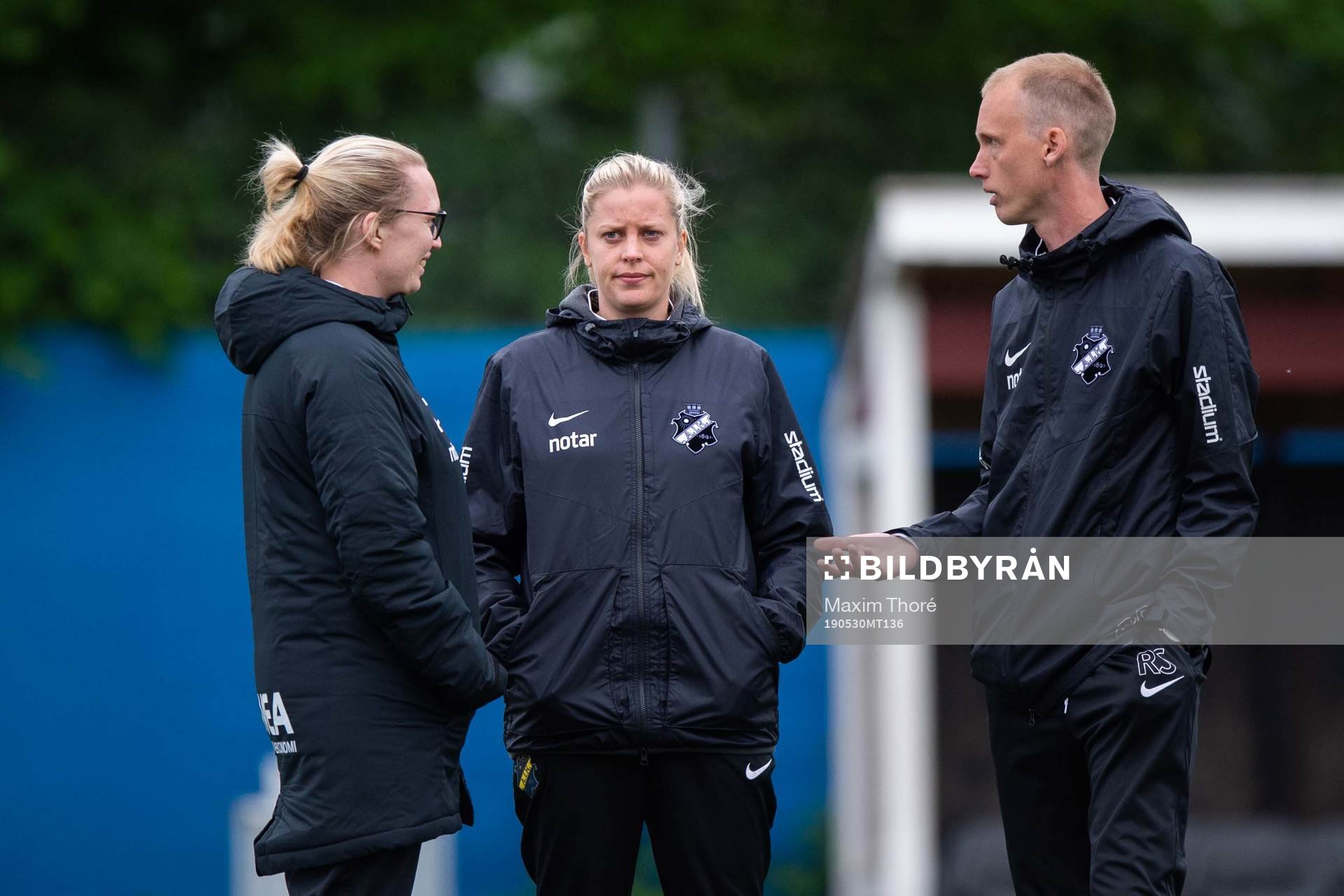 AIK:s tränare Caroline Sjöblom efter  fotbollsmatchen i Elitettan mellan AIK och Kvarnseden den 30 maj 2019 i Stockholm.