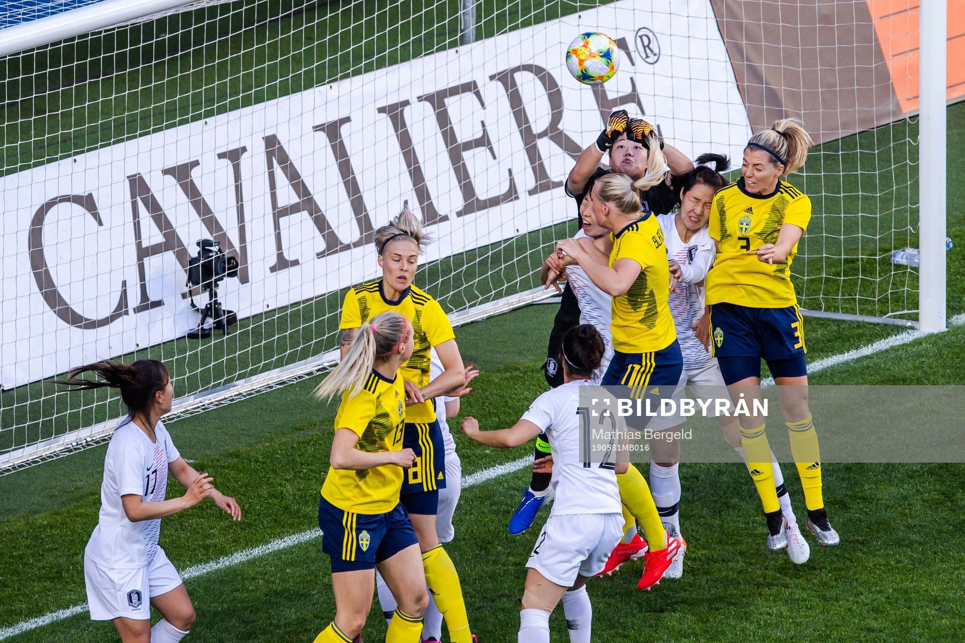 Linda Sembrant and Stina Blackstenius of Sweden against