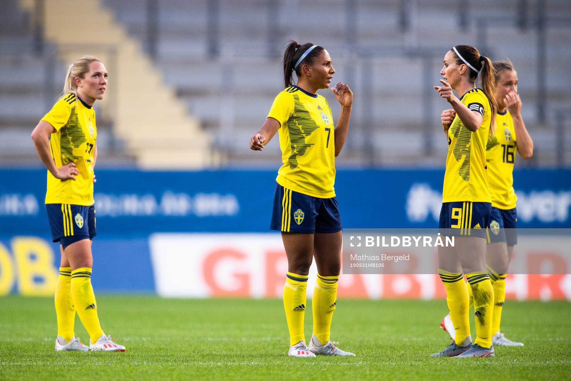 Elin Rubensson, Madelen Janogy and Kosovare Asllani