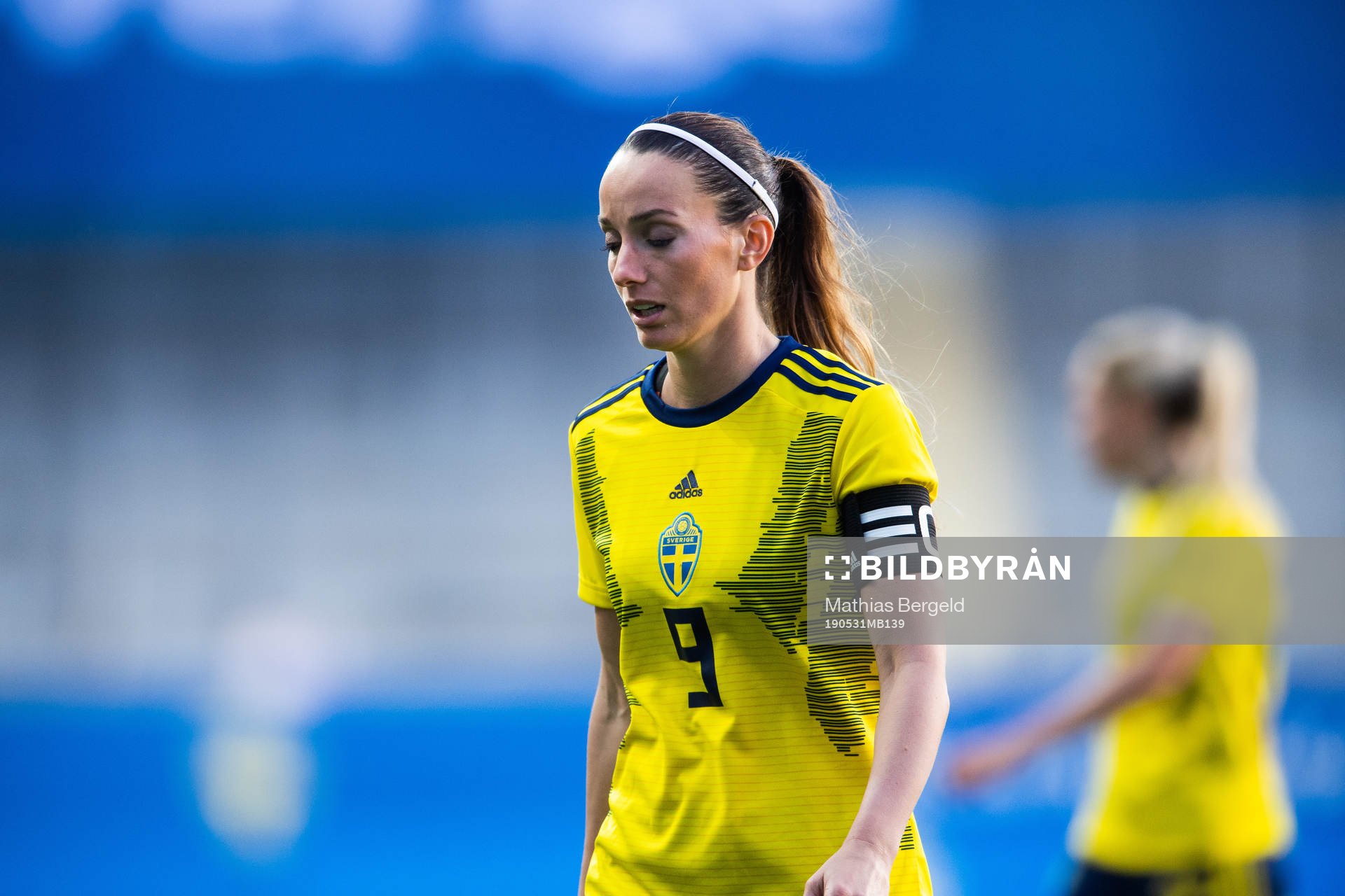 Kosovare Asllani of Sweden looks dejected
