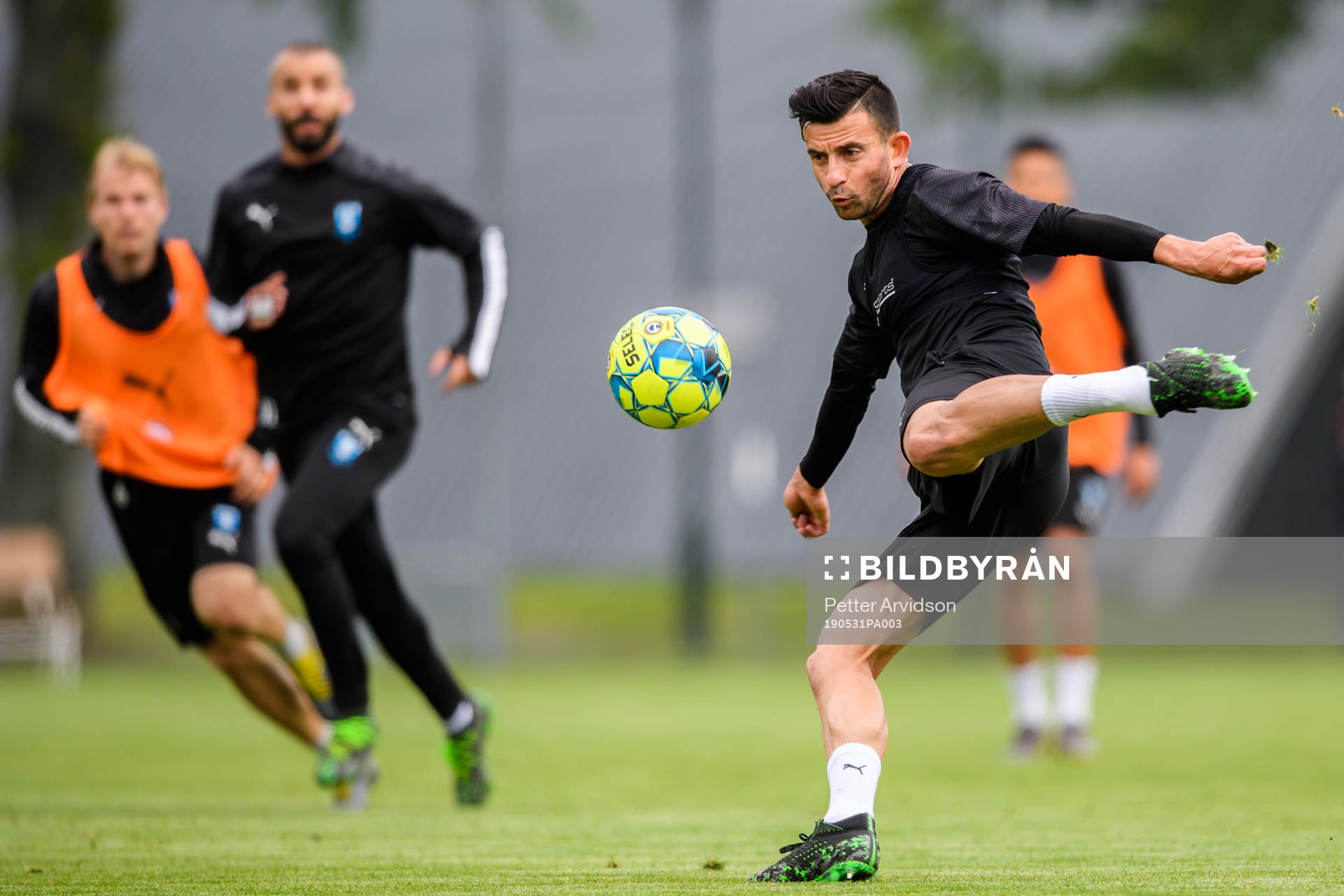 Behrang Safari under en fotbollsträning med Malmö FF den 31 maj 2019 i Malmö.