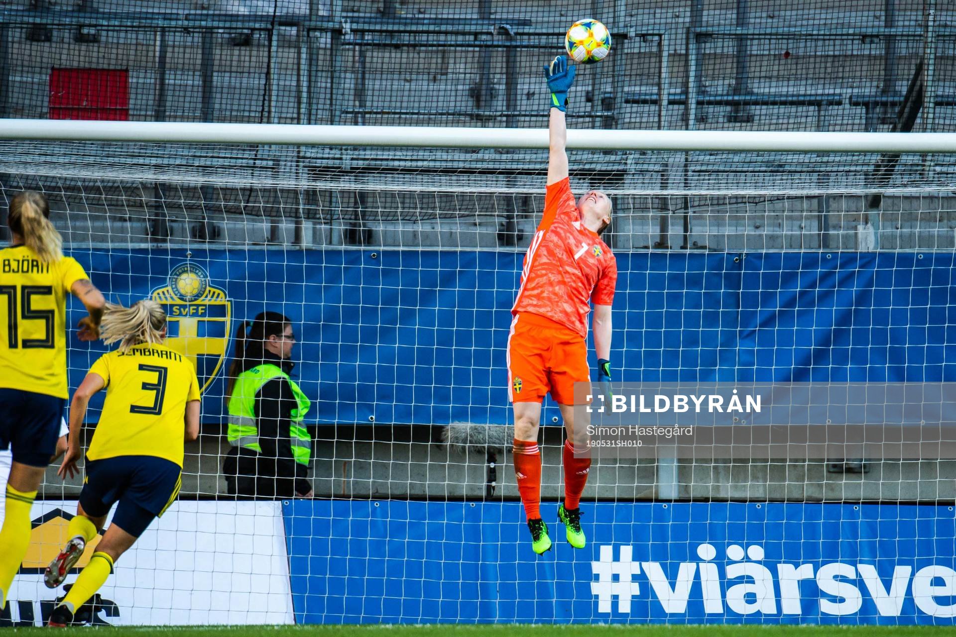 Goalkeeper Hedvig Lindahl of Sweden