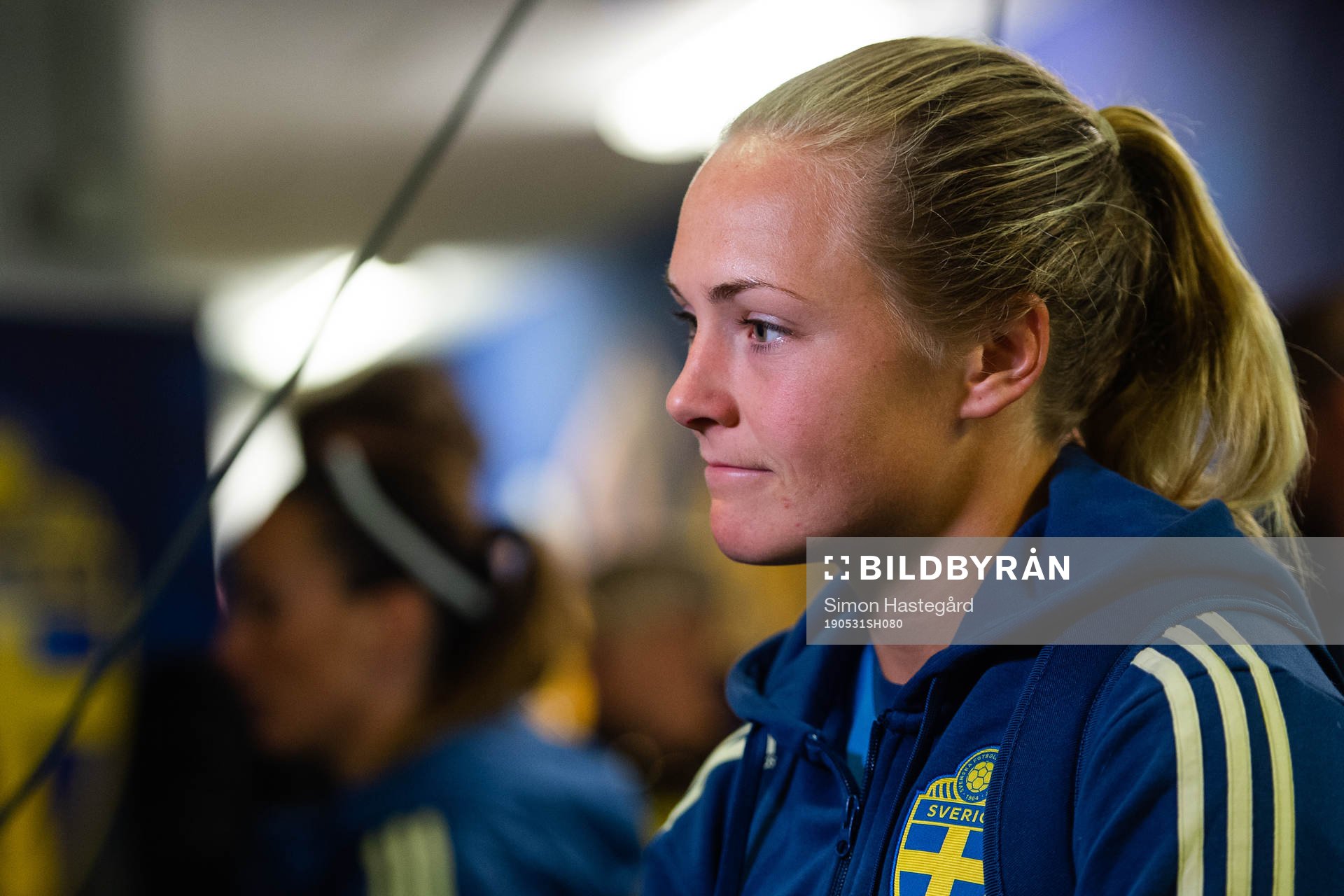 Magdalena Eriksson of Sweden in the mixed zone after the women’s international friendly football match between Sweden and South Korea on May 31, 2019 in Göteborg.