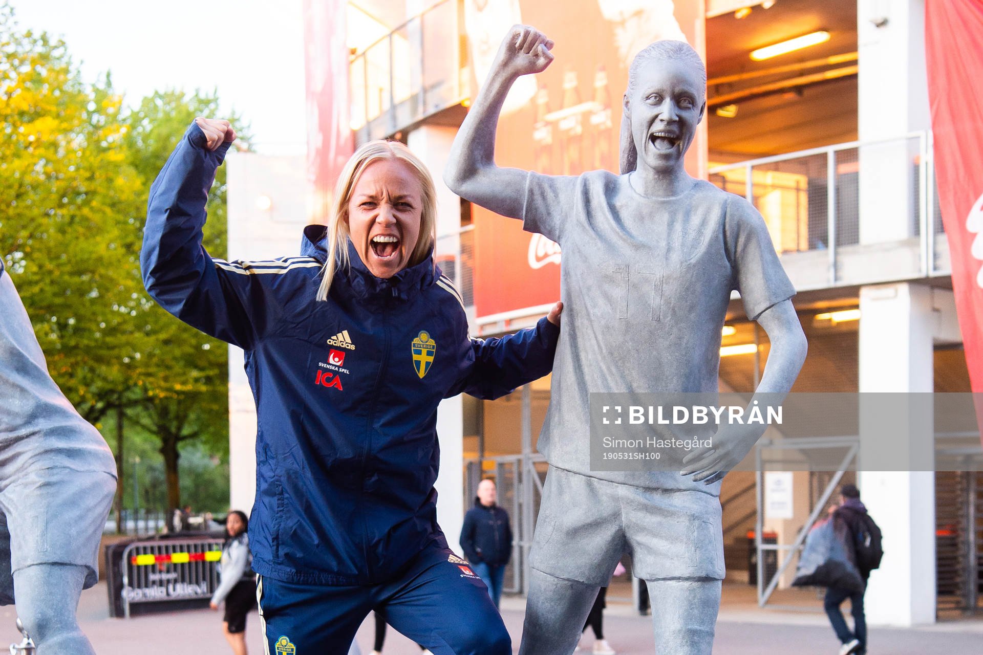 Caroline Seger of Sweden poses for a portrait next to her