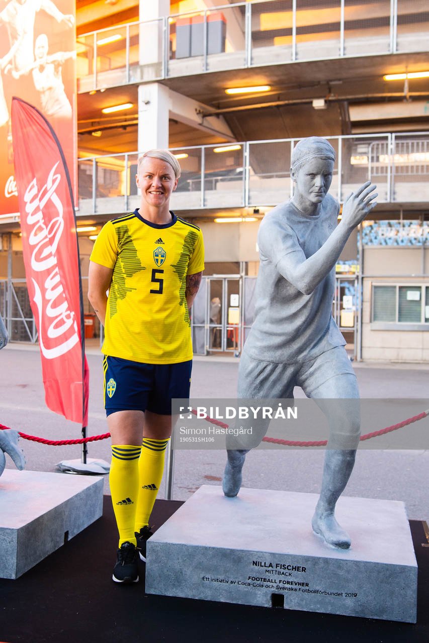 Nilla Fischer of Sweden poses for a portrait next to her
