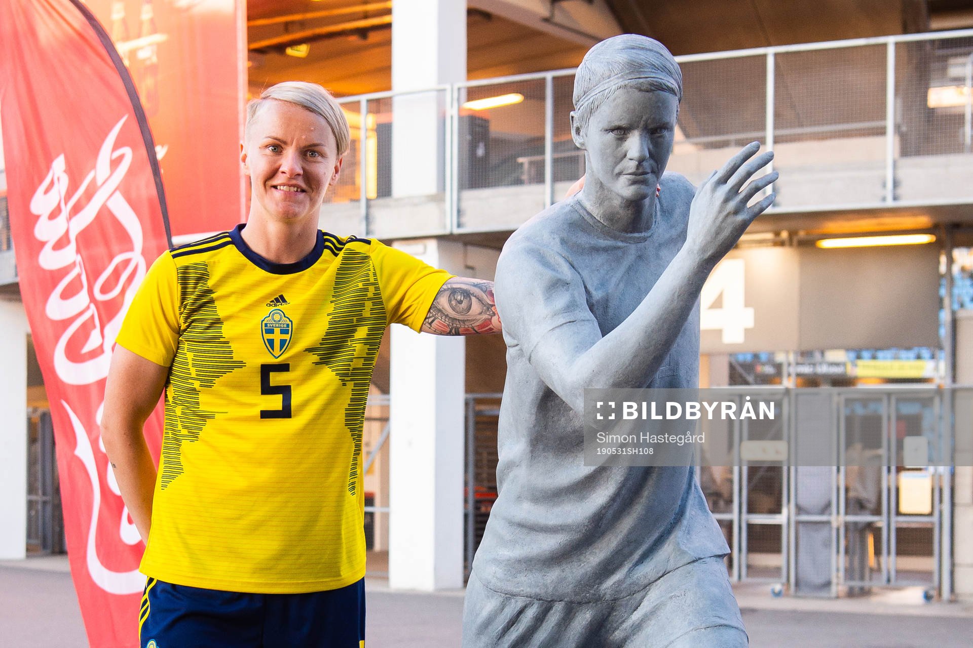Nilla Fischer of Sweden poses for a portrait next to her