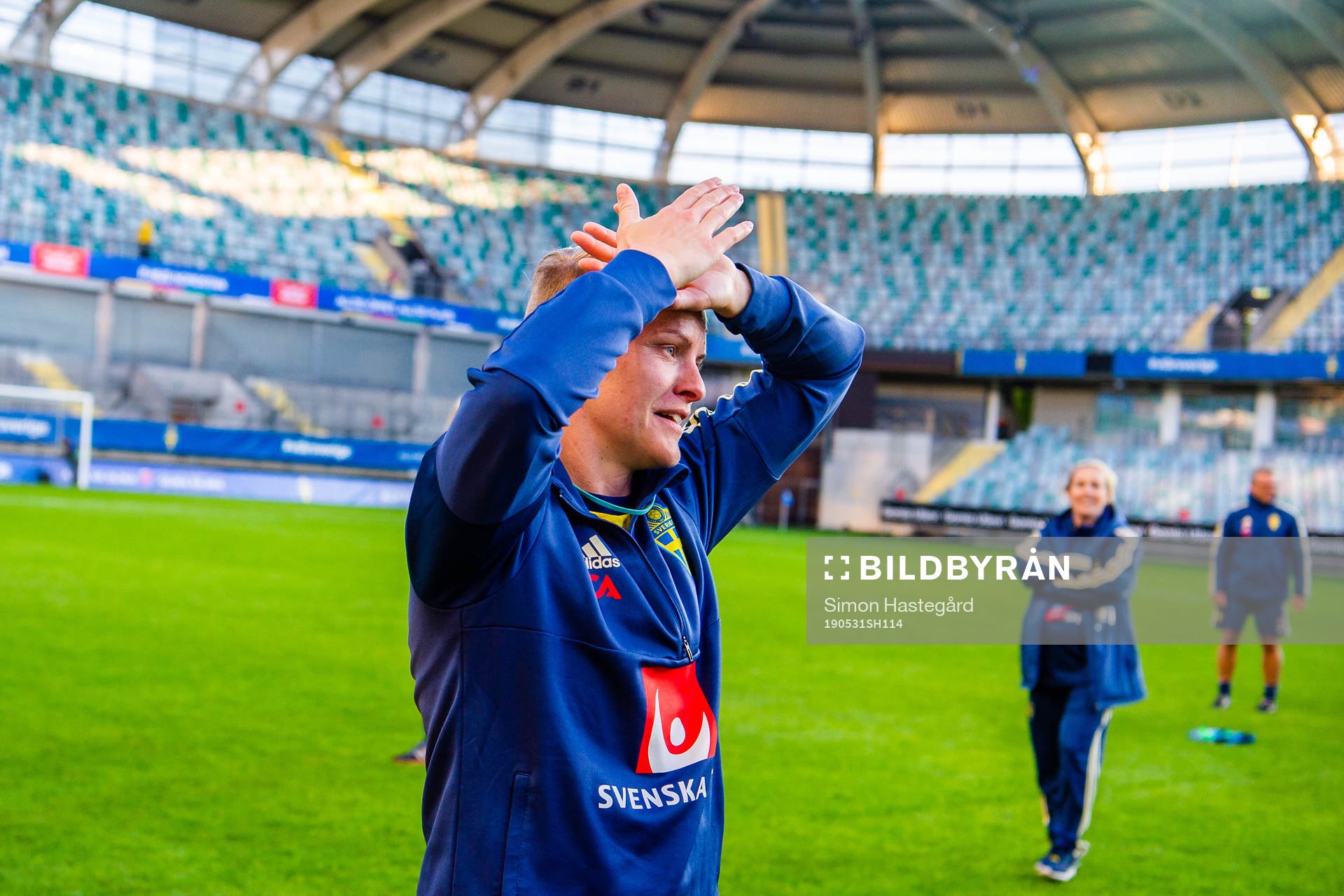 Nilla Fischer of Sweden celebrates