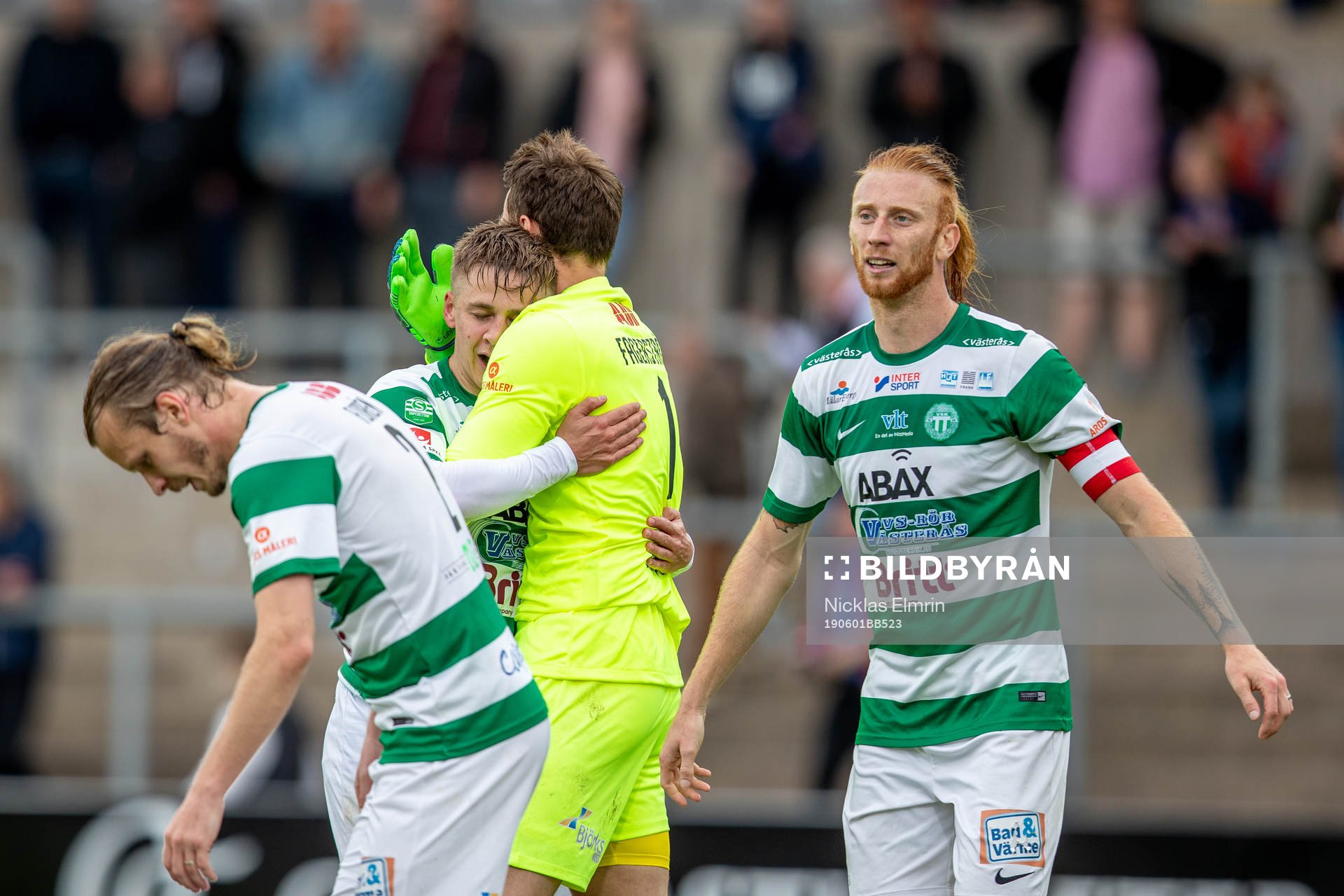 Västerås Dennis Persson , målvakt Anton Fagerström,