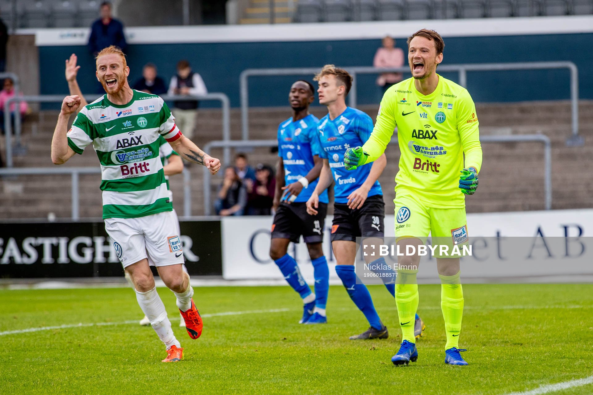 Västerås målvakt Anton Fagerström och Calle Svensson