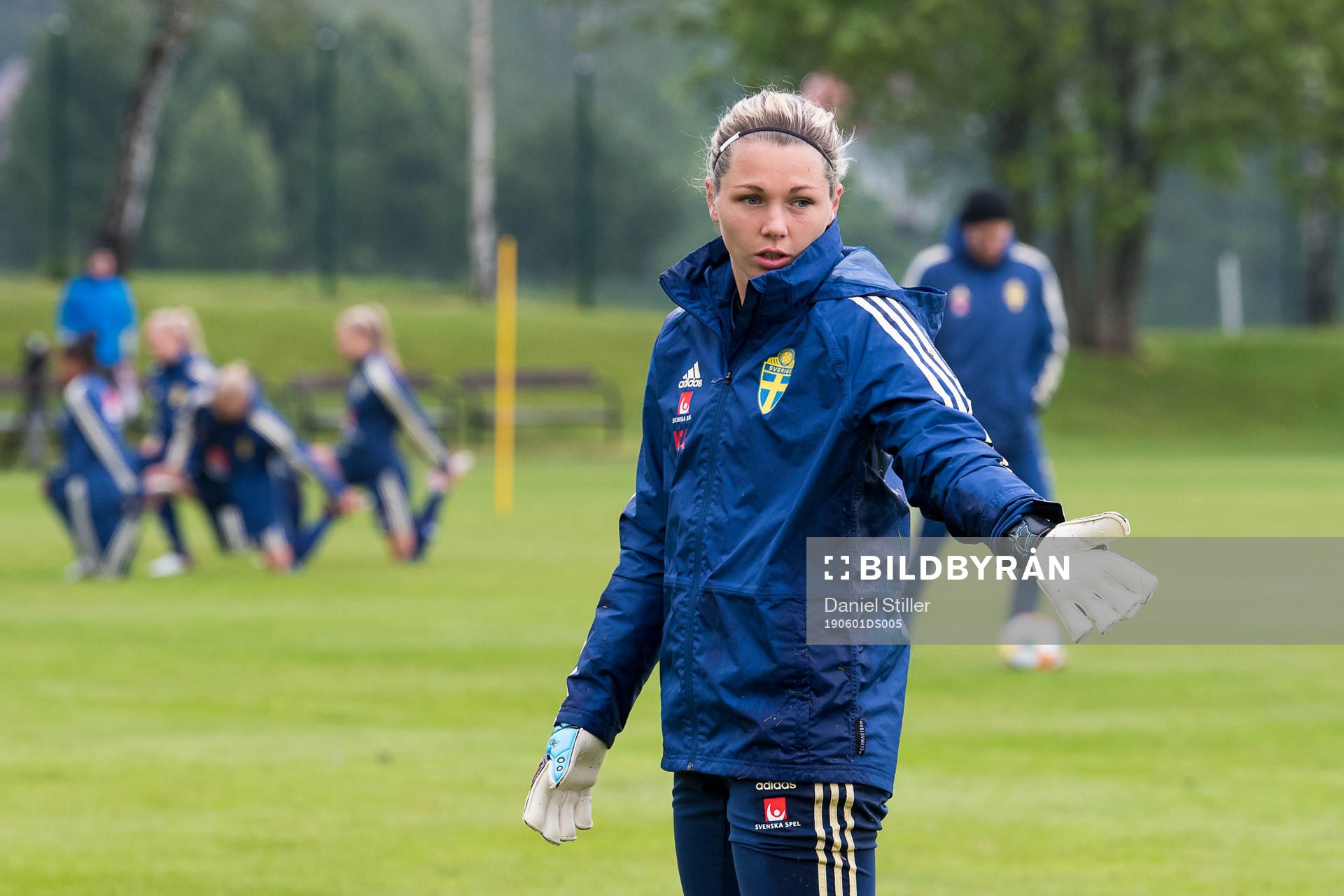 Goalkeeper Jennifer Falk of Swedish women national football