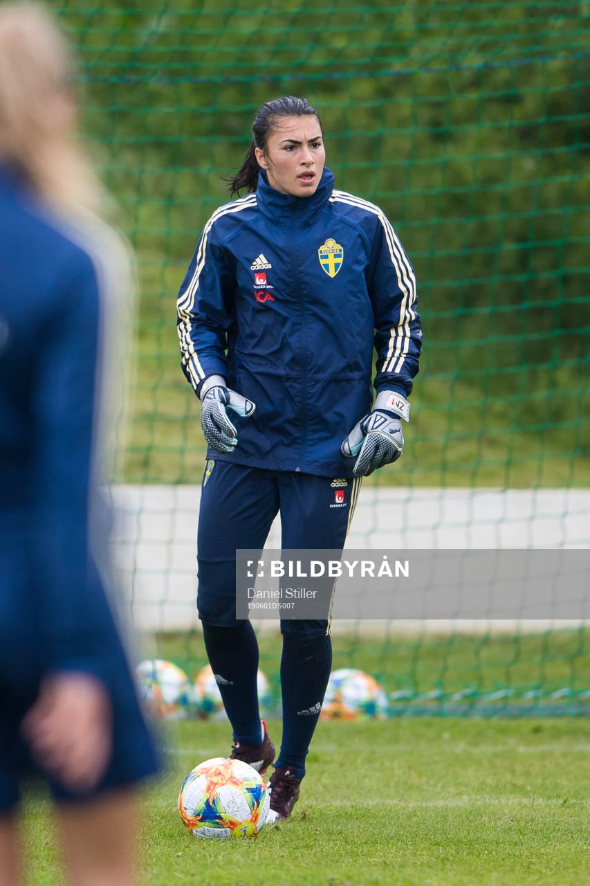 Goalkeeper Zecira Musovic of Swedish women national
