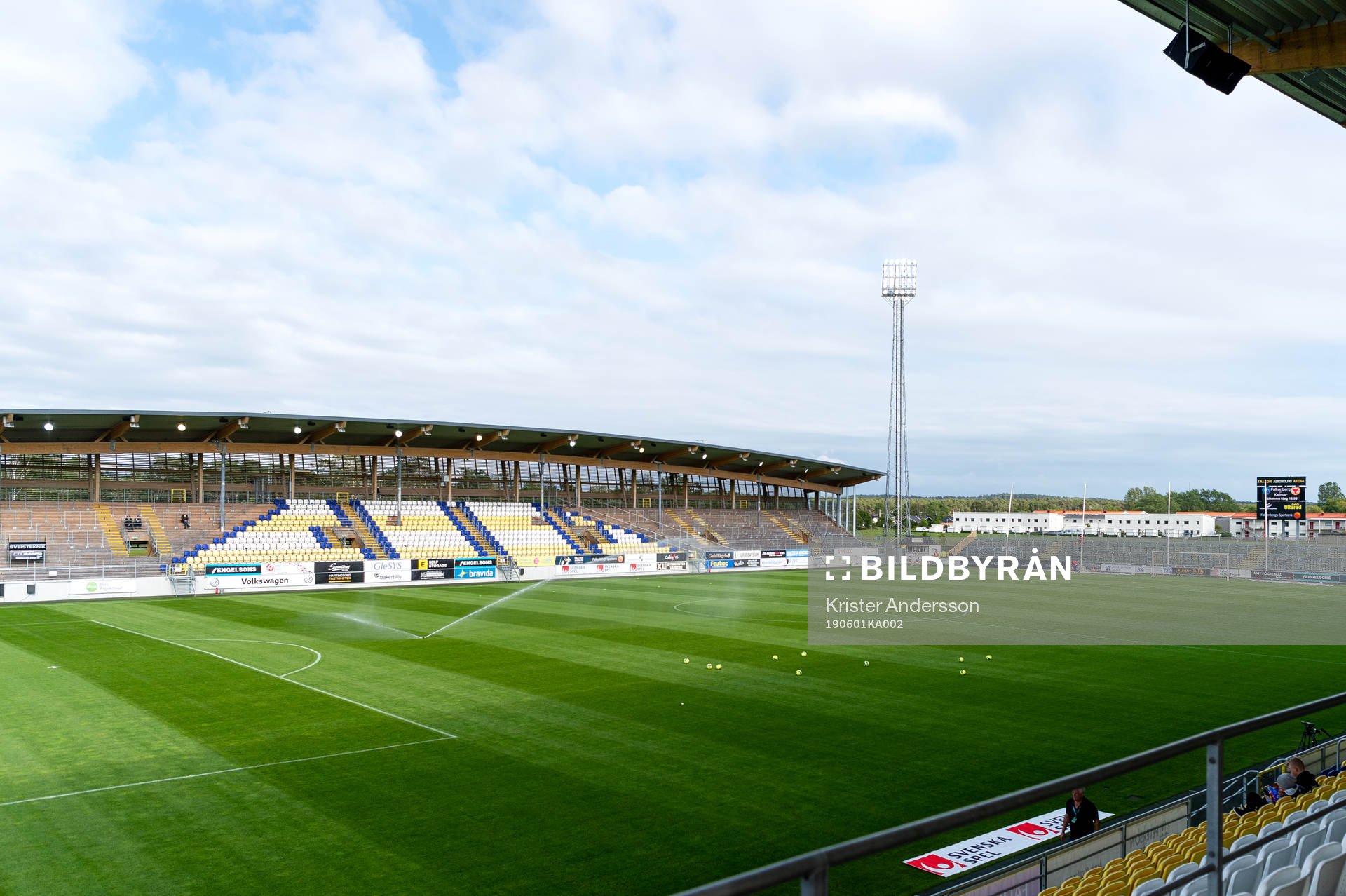 Falcon Alkoholfri Arena före fotbollsmatchen i Allsvenskan