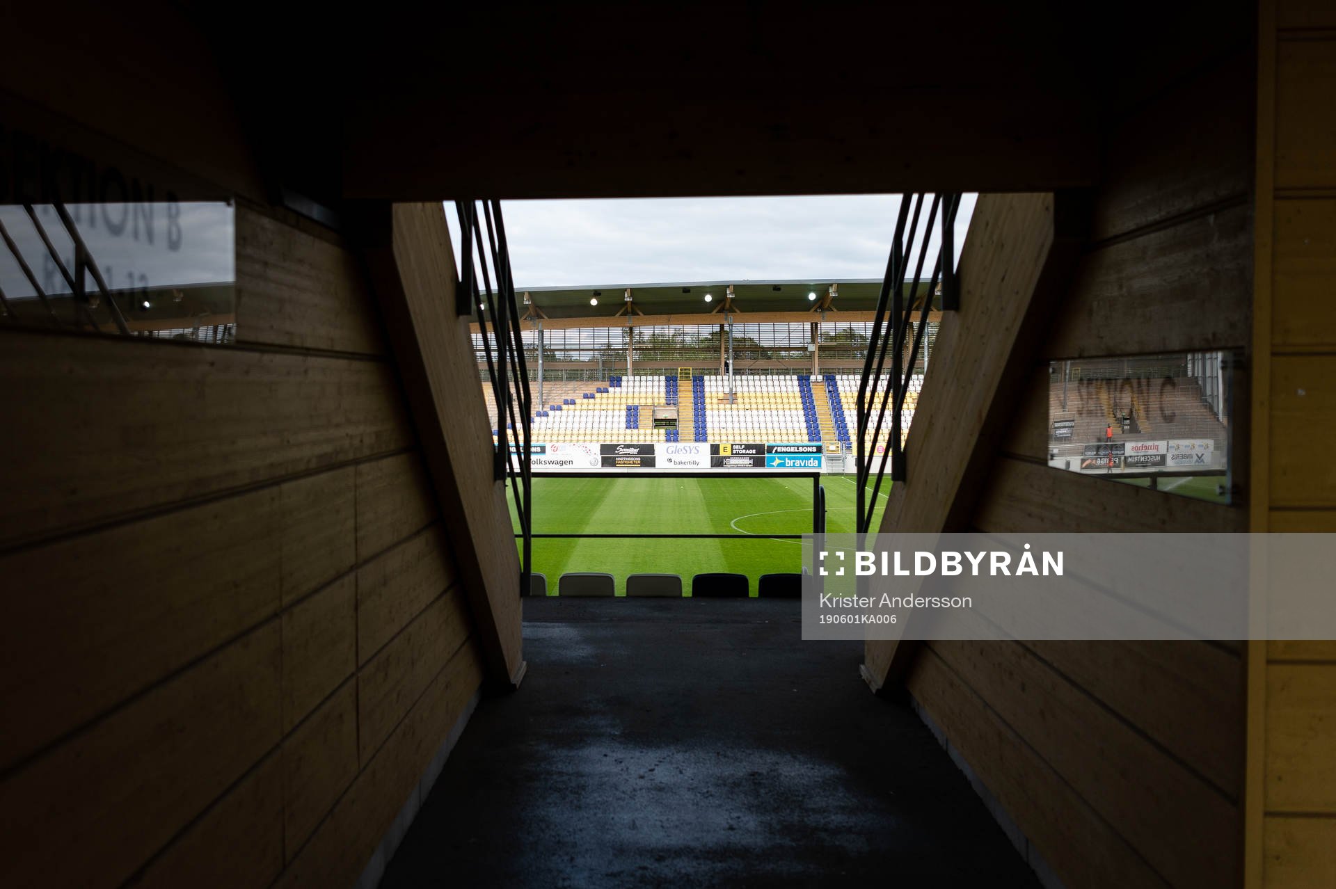 Falcon Alkoholfri Arena före fotbollsmatchen i Allsvenskan