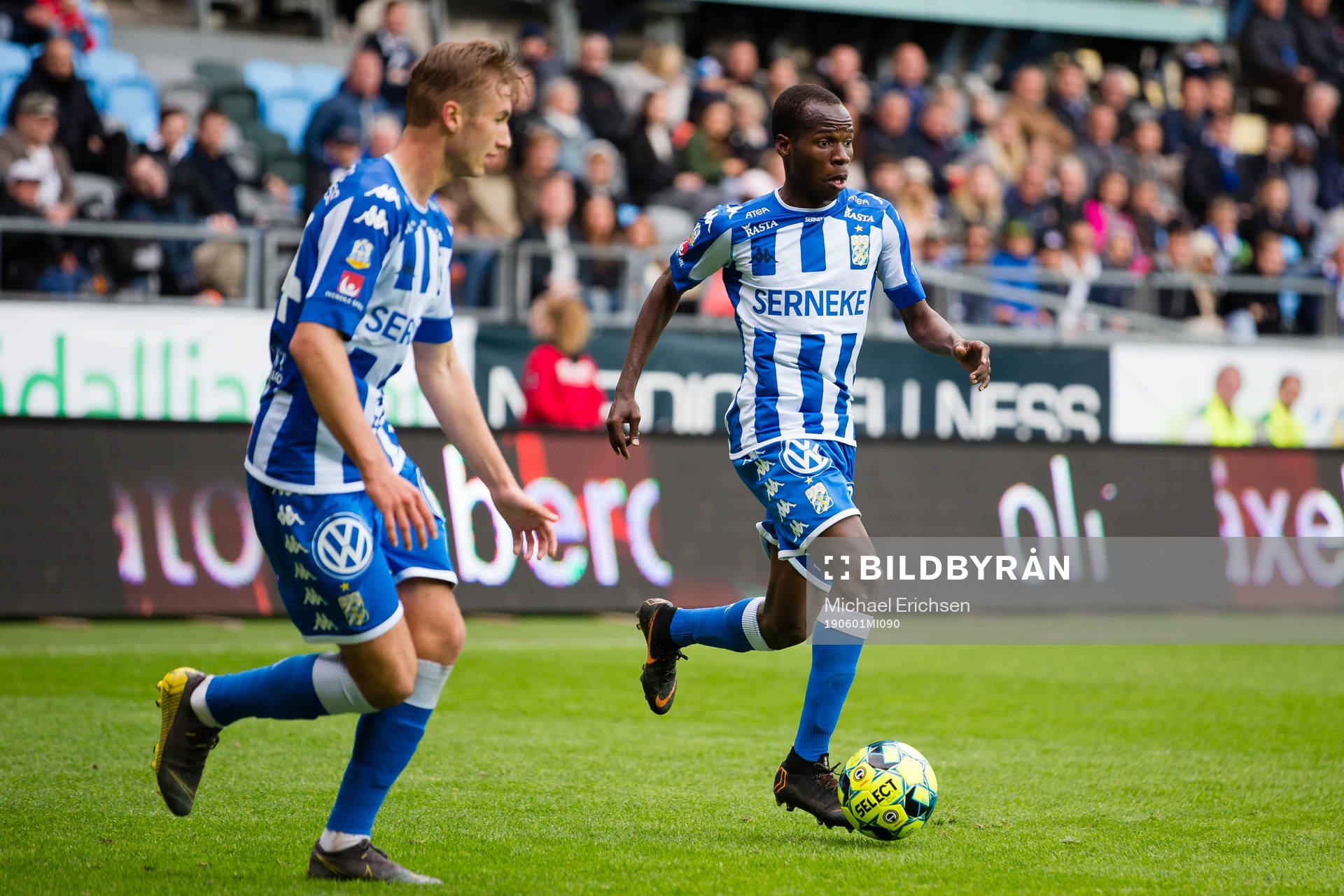 IFK Göteborgs Benjamin Nygren och Alhassan Yusuf Abdullahi