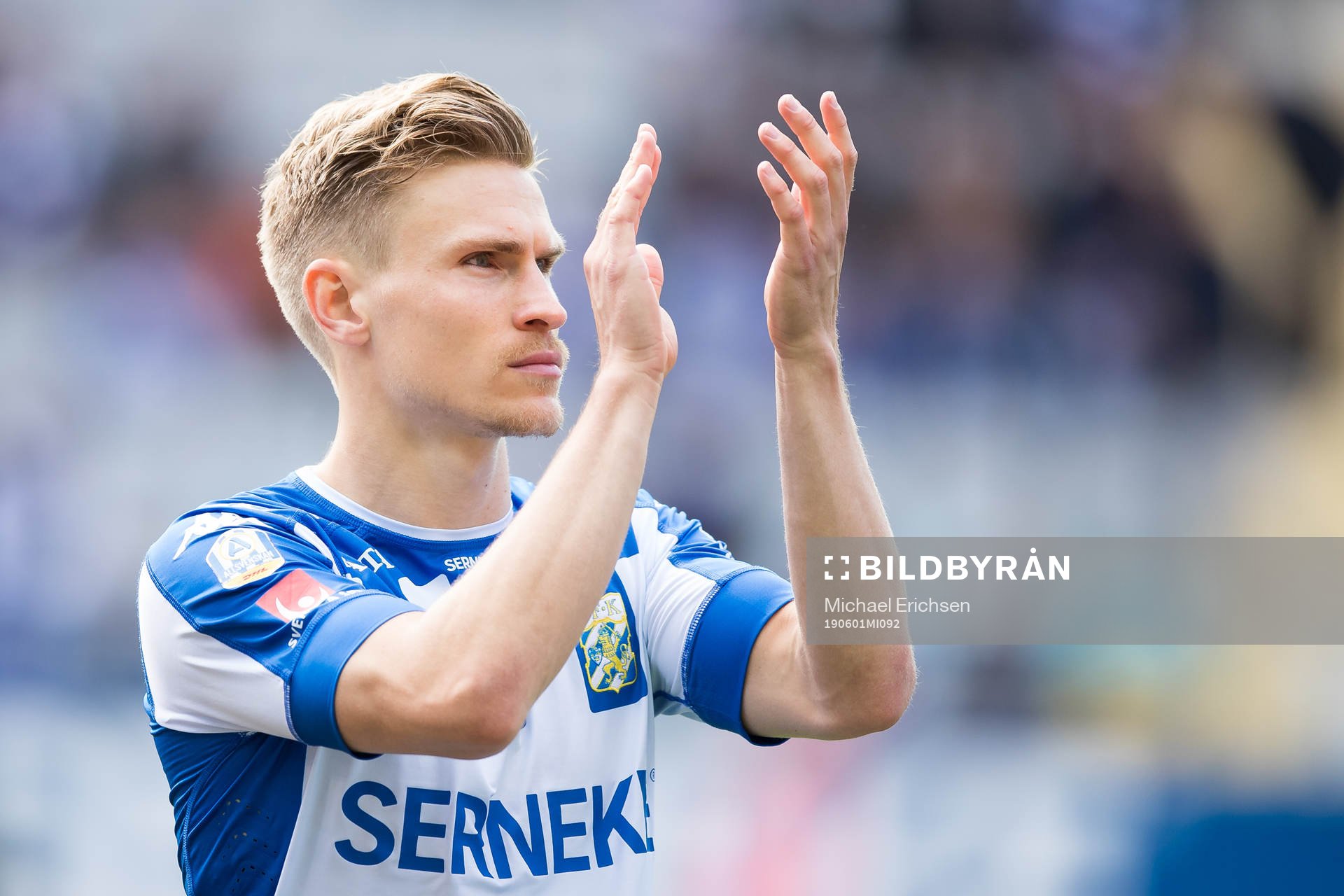 IFK Göteborgs Carl Starfelt innan fotbollsmatchen i