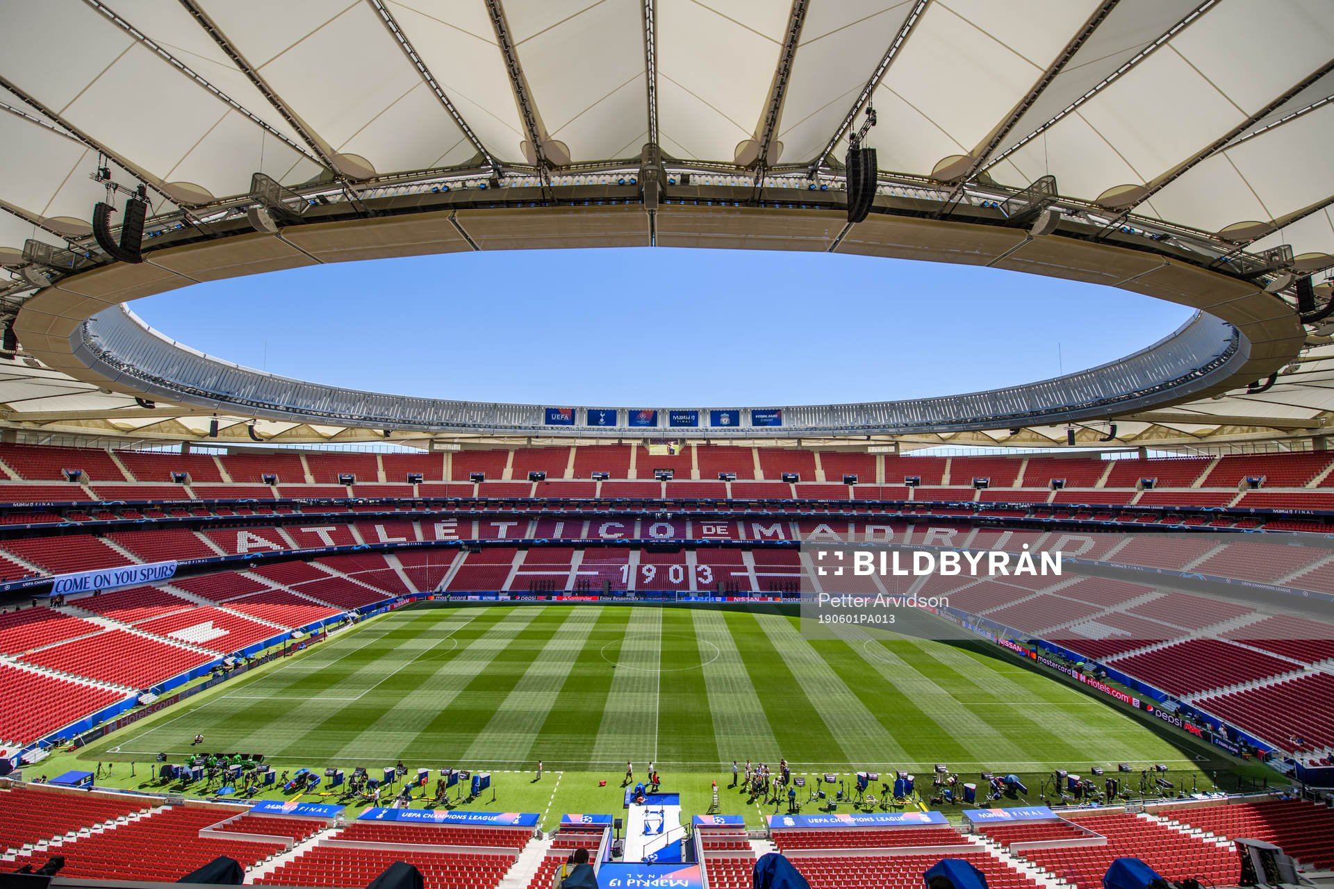 General view of the Stadium Wanda Metropolitano prior to