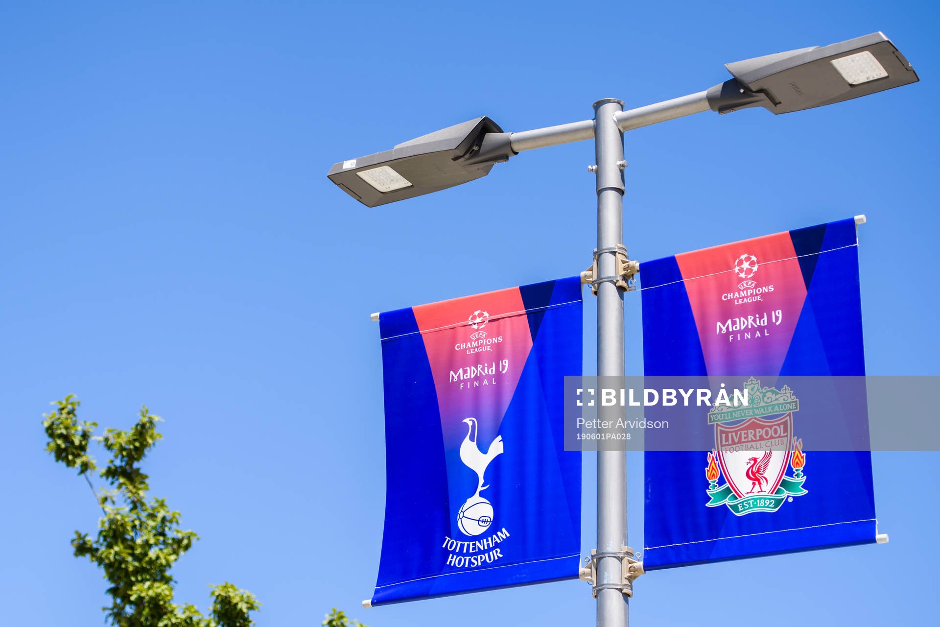 General view outside the stadium prior to the UEFA