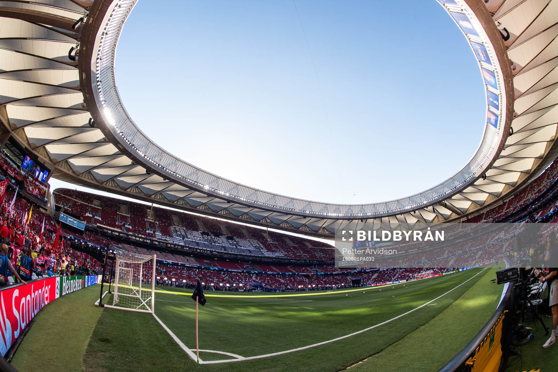 Interior view of Stadium Wanda Metropolitano