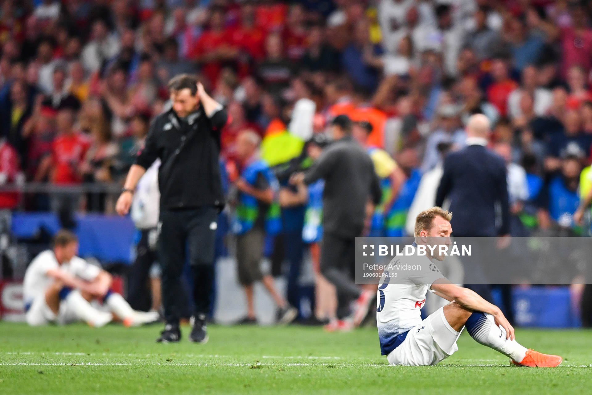 Christian Eriksen of Tottenham looks dejected