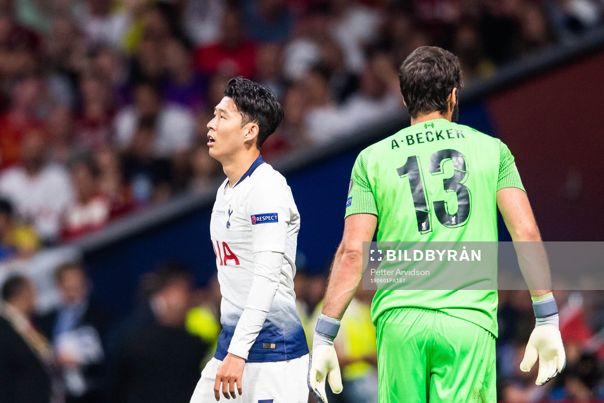 Heung-Min Son of Tottenham looks dejected