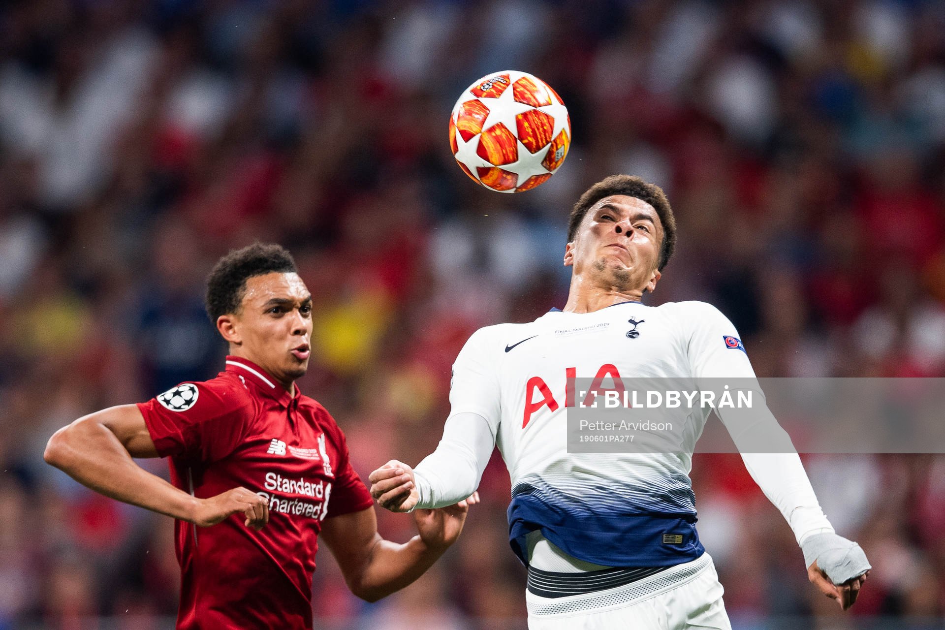 Trent Alexander Arnold of Liverpool and Dele Alli of