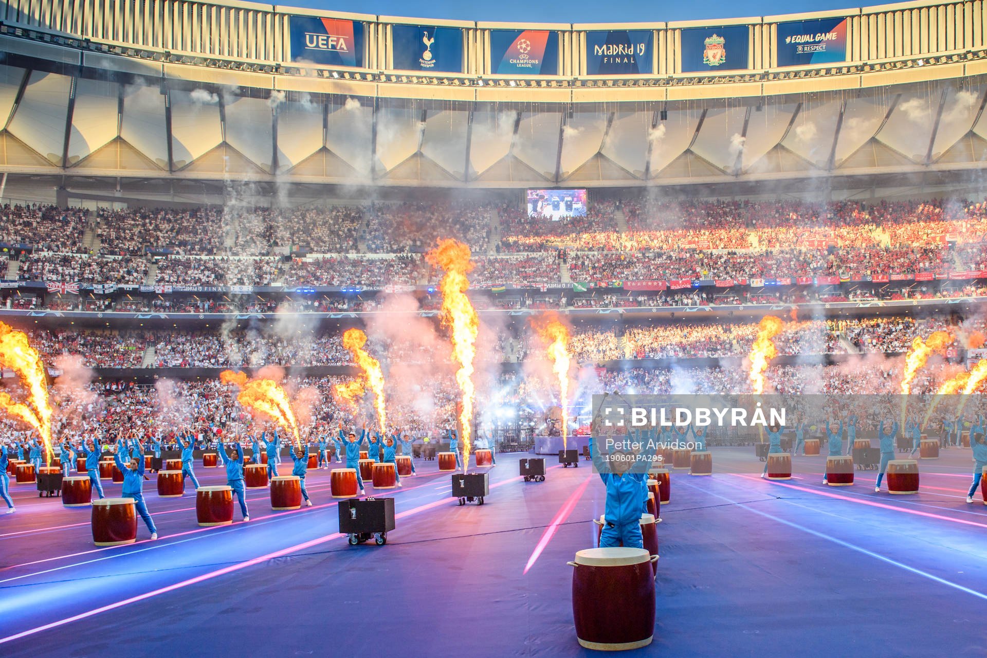 Opening ceremony prior to the UEFA Champions League final